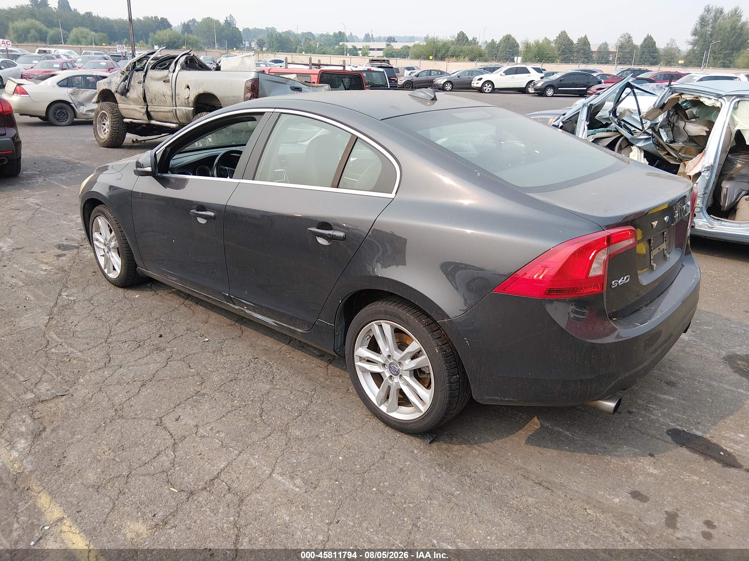 2013 Volvo S60 T5 Gray vin: YV1612FS0D2210548