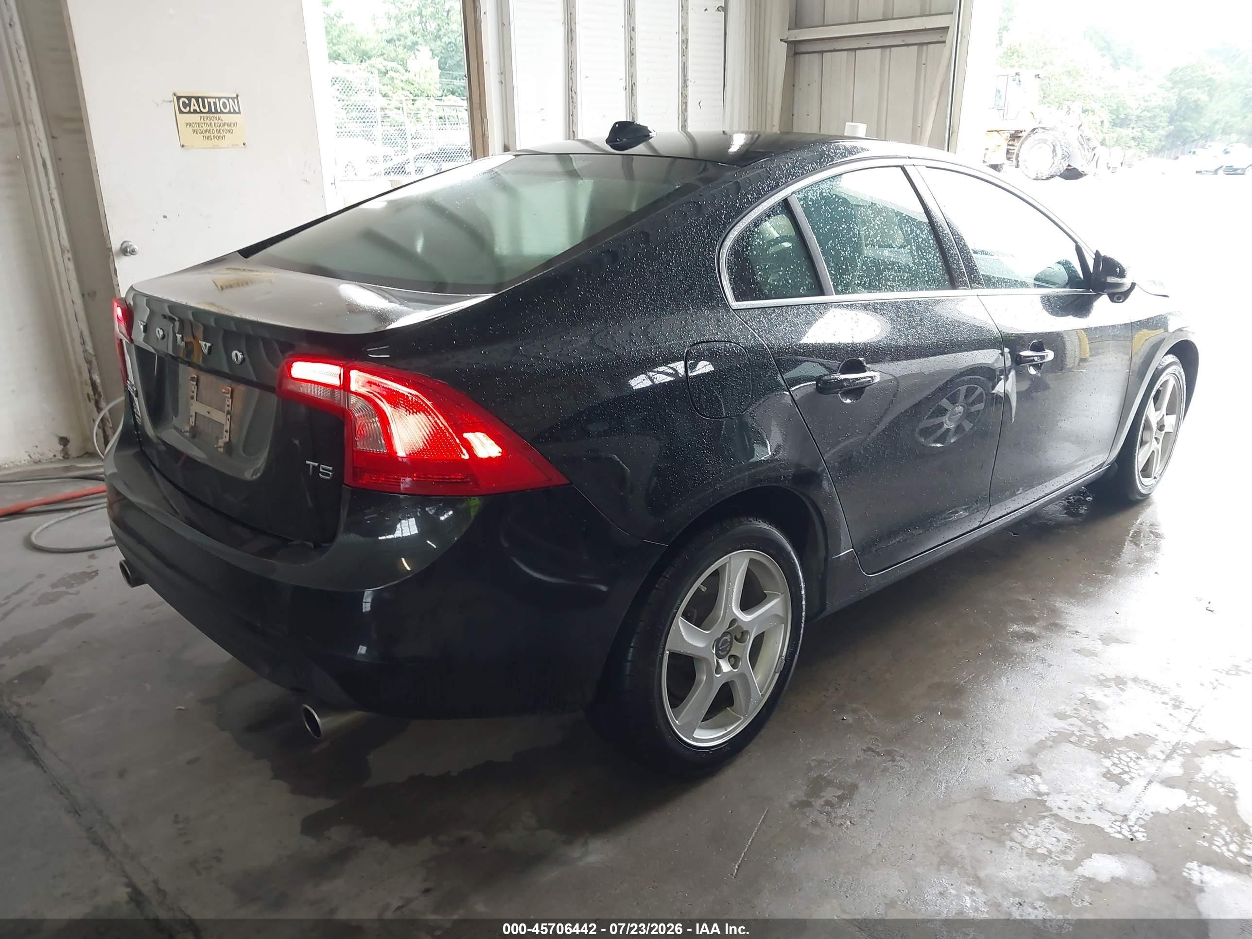 2013 Volvo S60 T5 Black vin: YV1612FS0D2217161