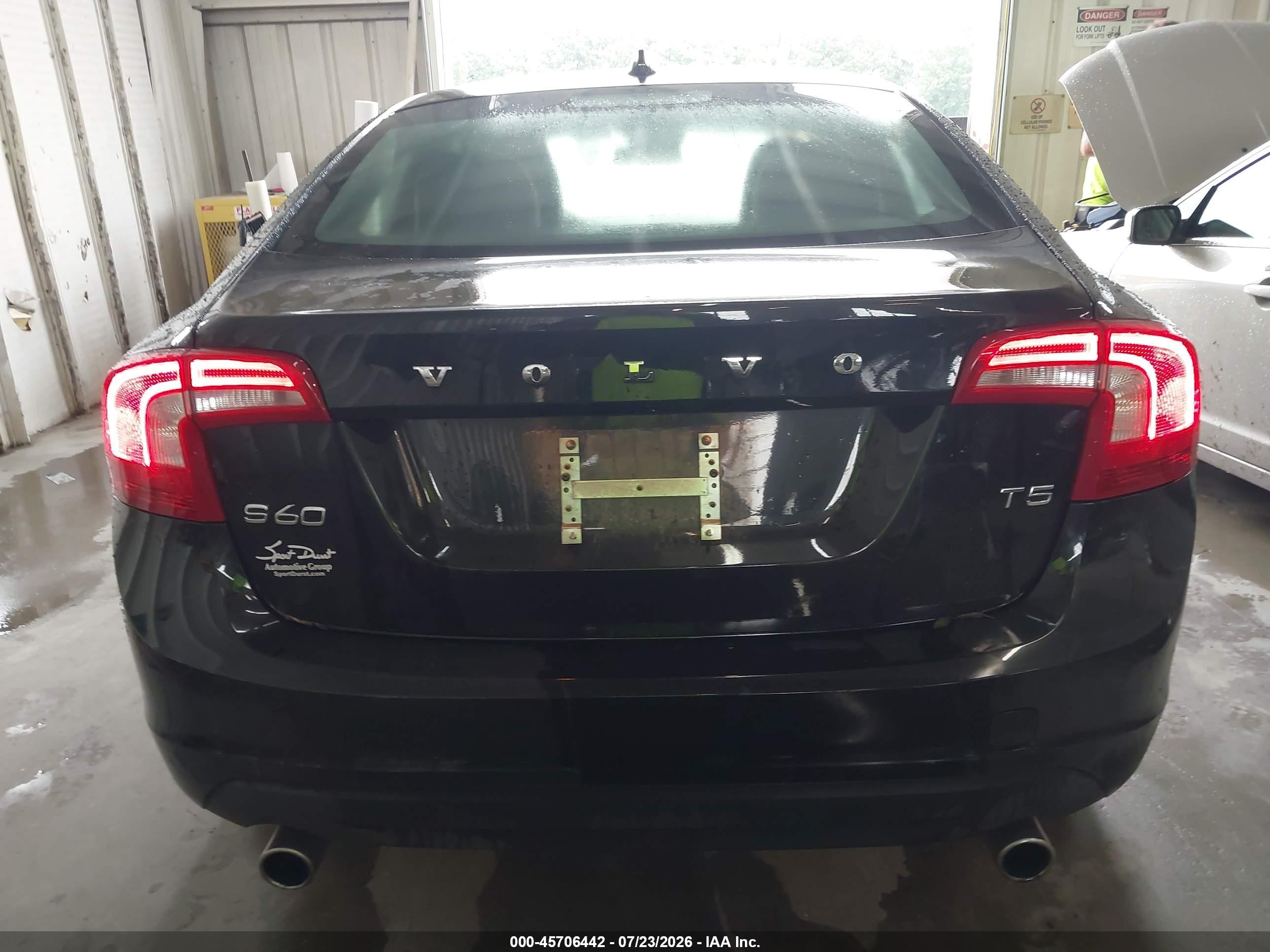 2013 Volvo S60 T5 Black vin: YV1612FS0D2217161