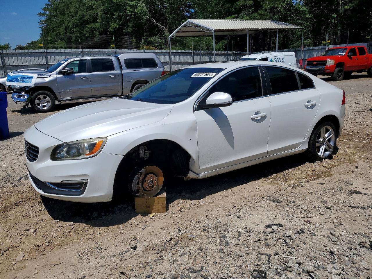 2014 Volvo S60 T5 White vin: YV1612FS0E2293707