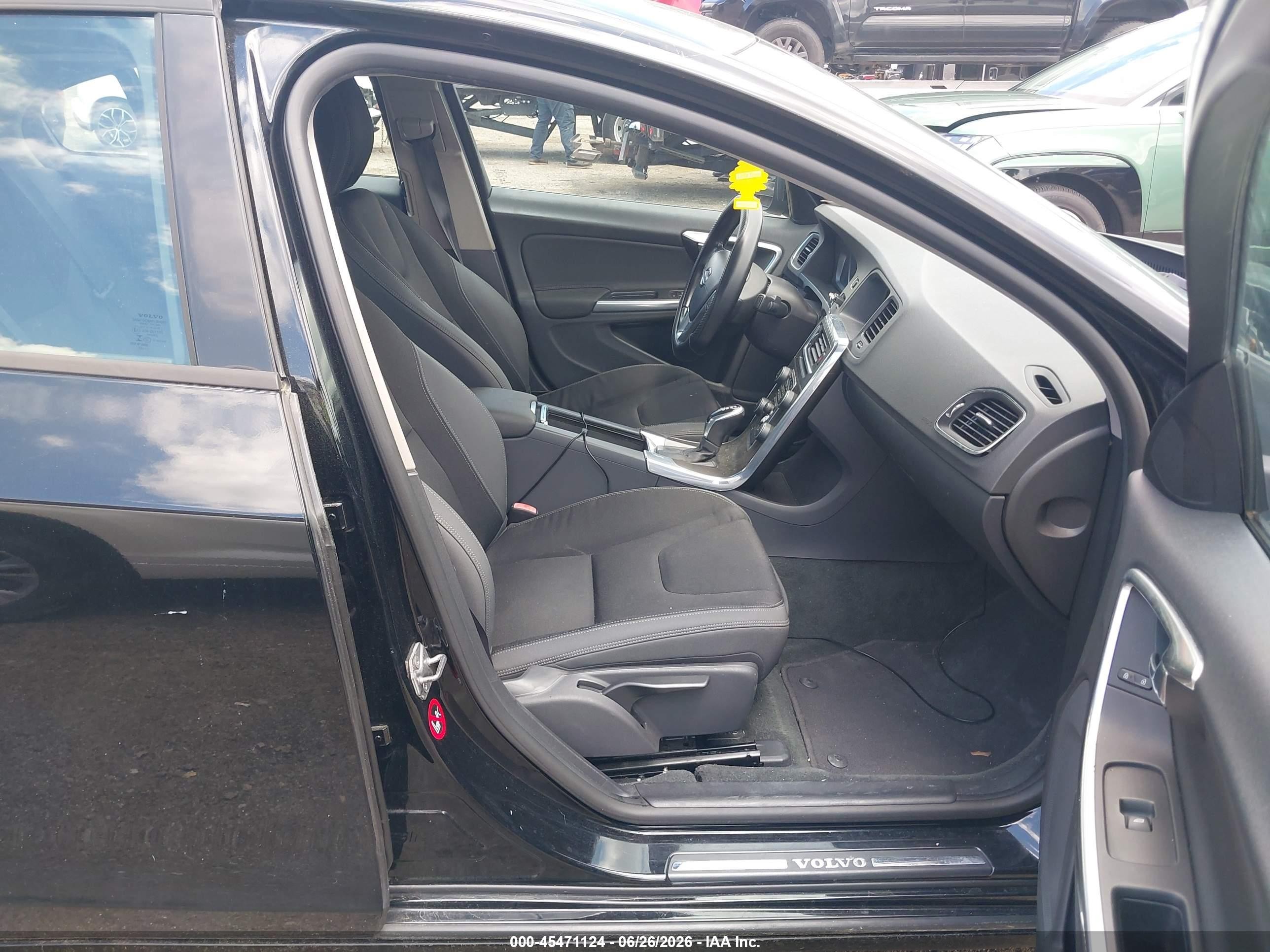 2014 Volvo S60 T5 Black vin: YV1612FS0E2296543