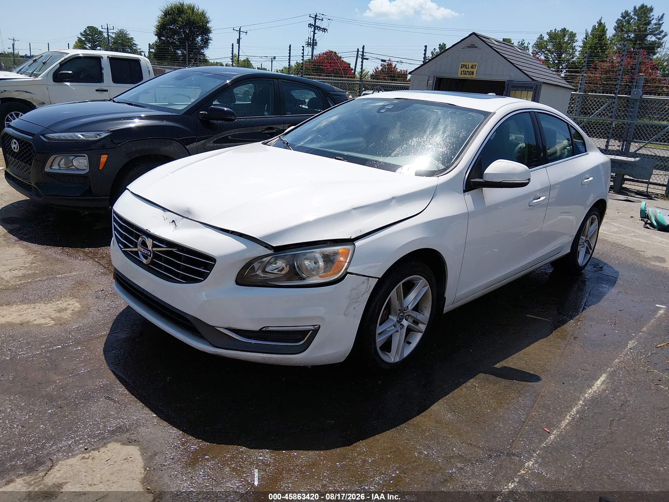 2014 Volvo S60 T5 White vin: YV1612FS1E2297118
