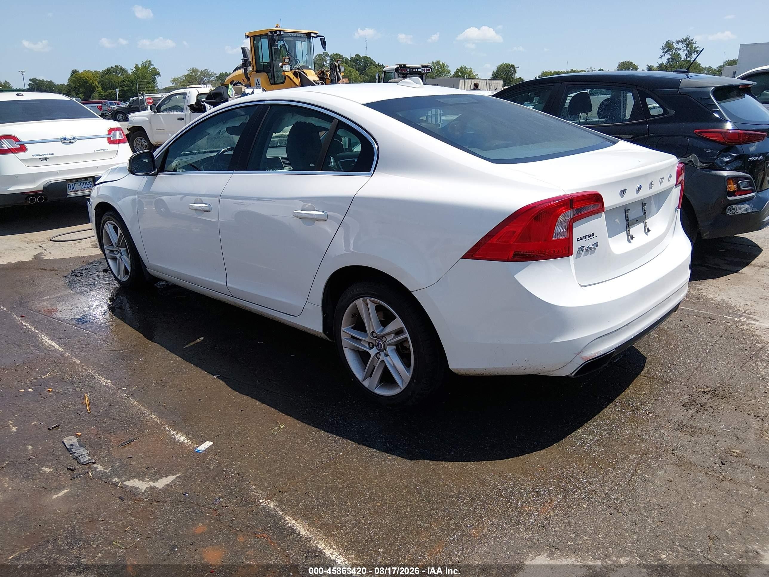 2014 Volvo S60 T5 White vin: YV1612FS1E2297118