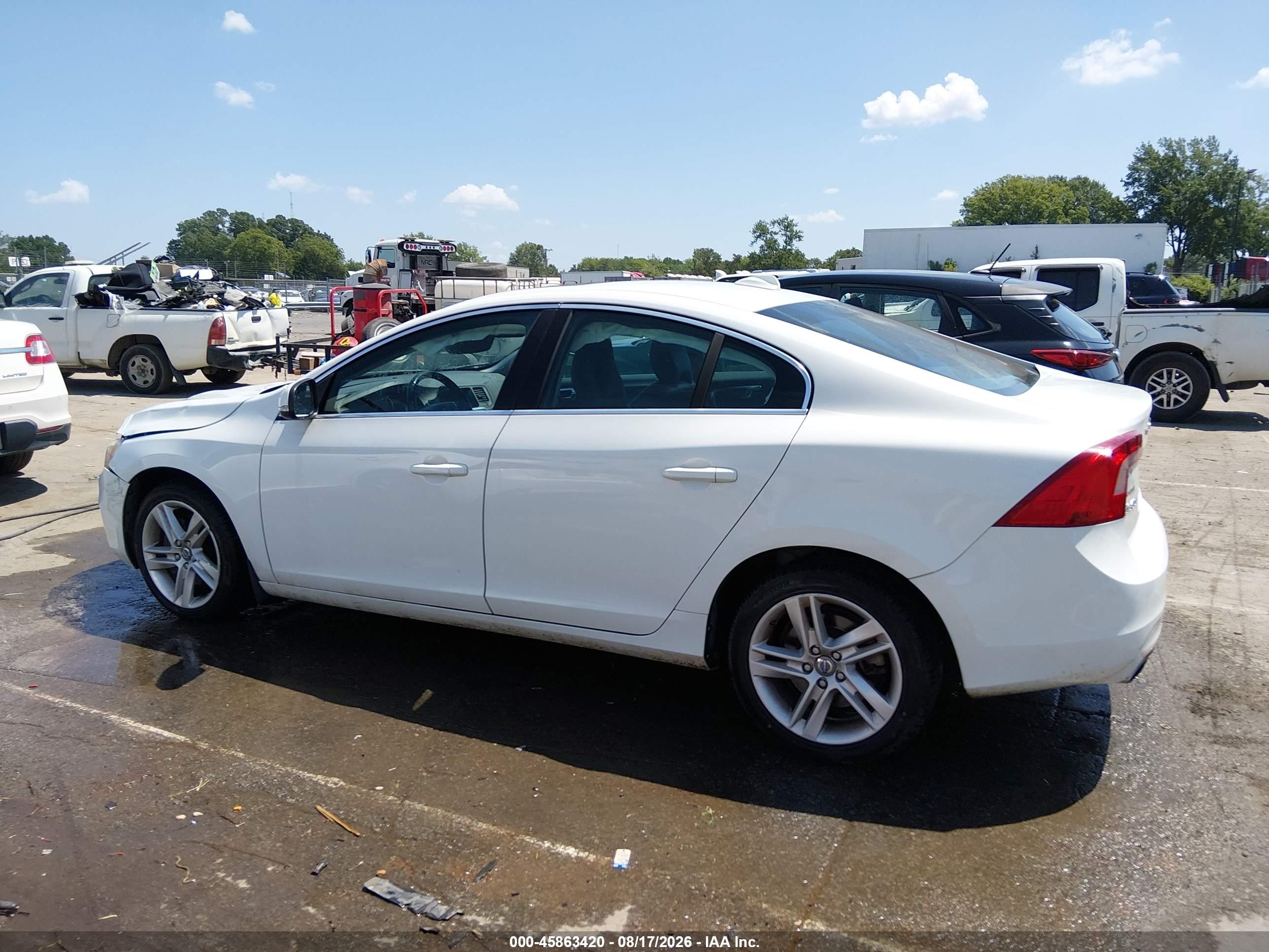 2014 Volvo S60 T5 White vin: YV1612FS1E2297118