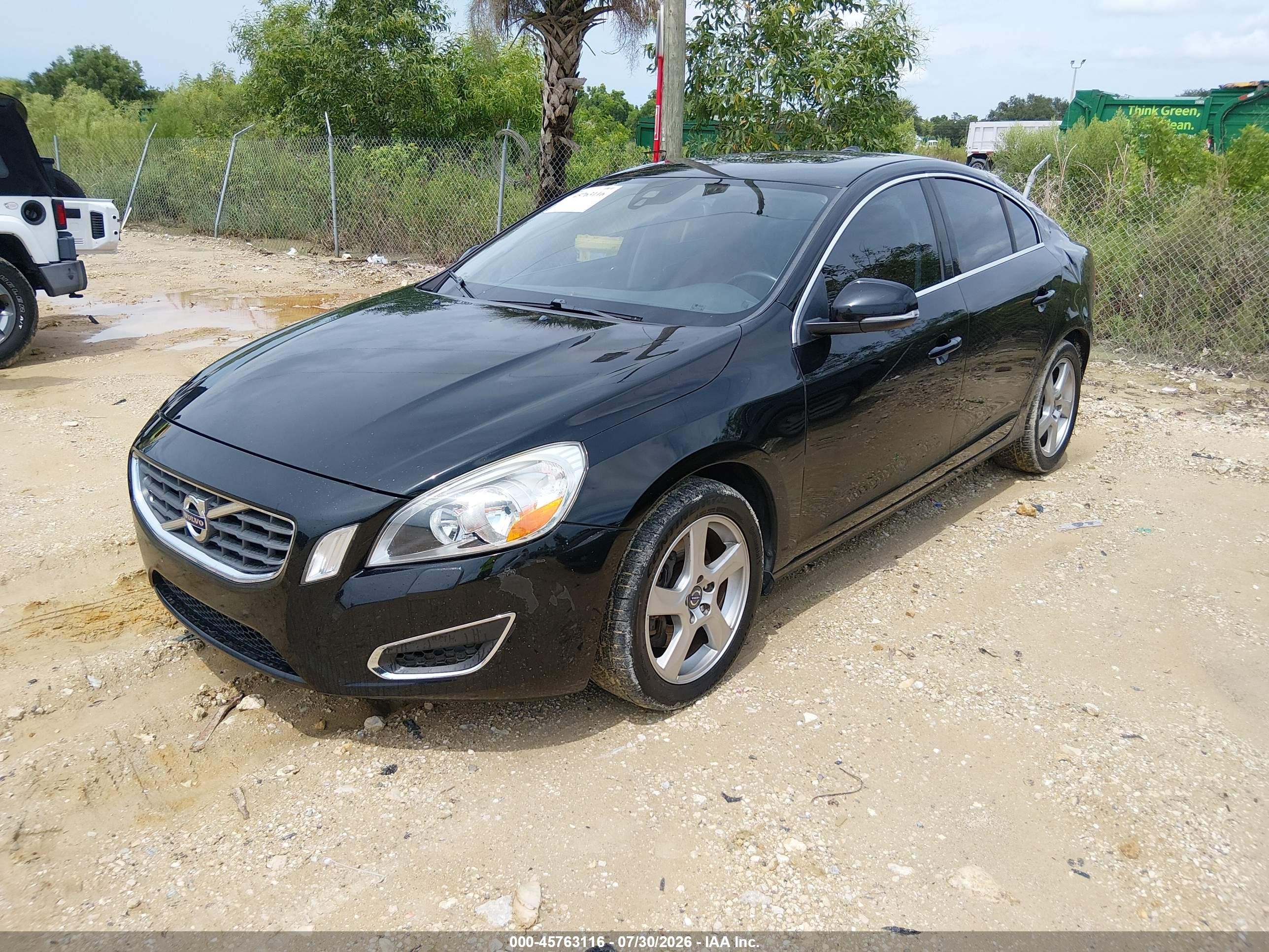 2013 Volvo S60 T5 Black vin: YV1612FS2D1233738