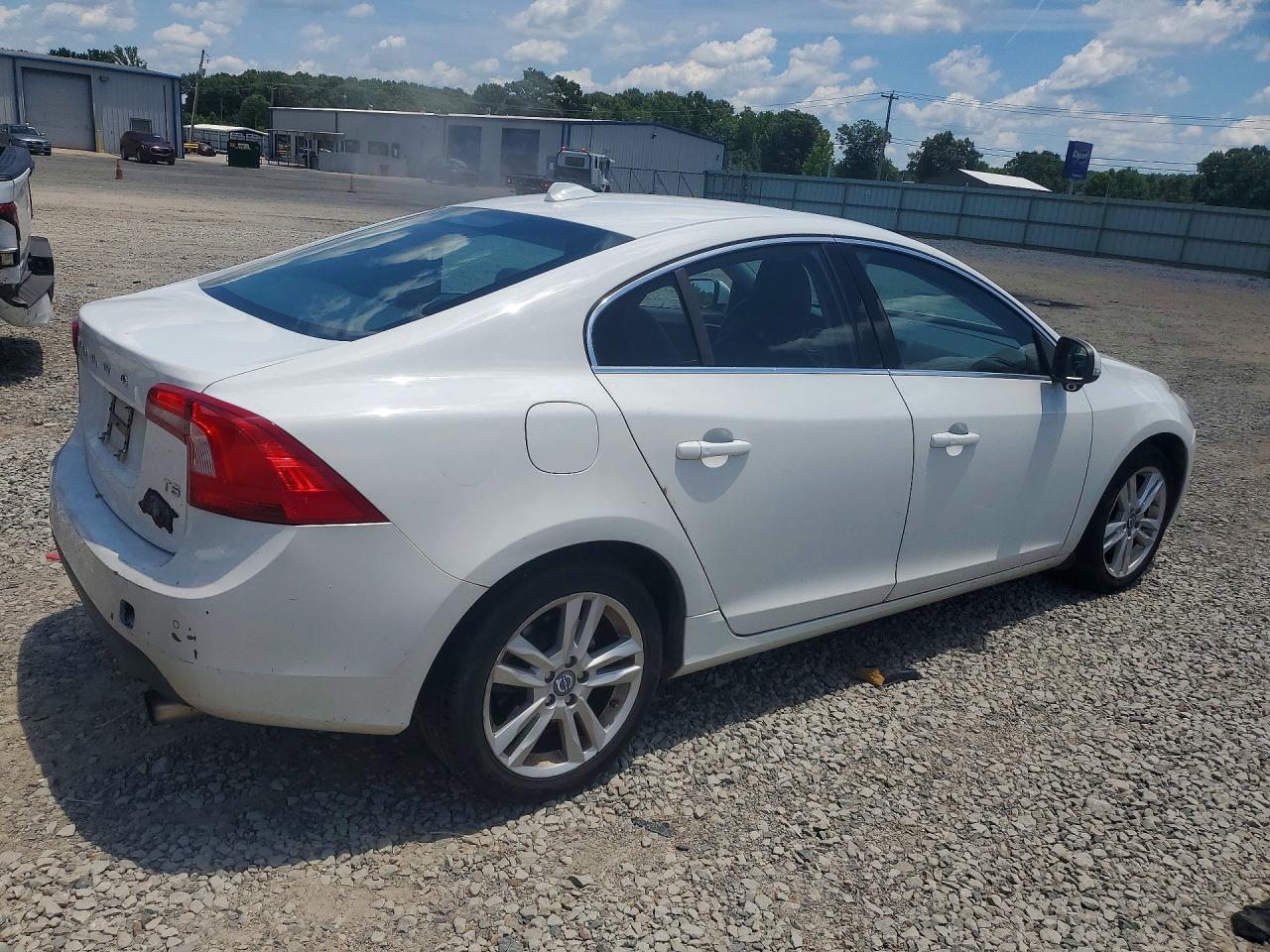 2013 Volvo S60 T5 White vin: YV1612FS2D2183496