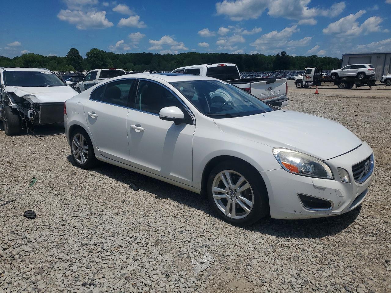 2013 Volvo S60 T5 White vin: YV1612FS2D2183496