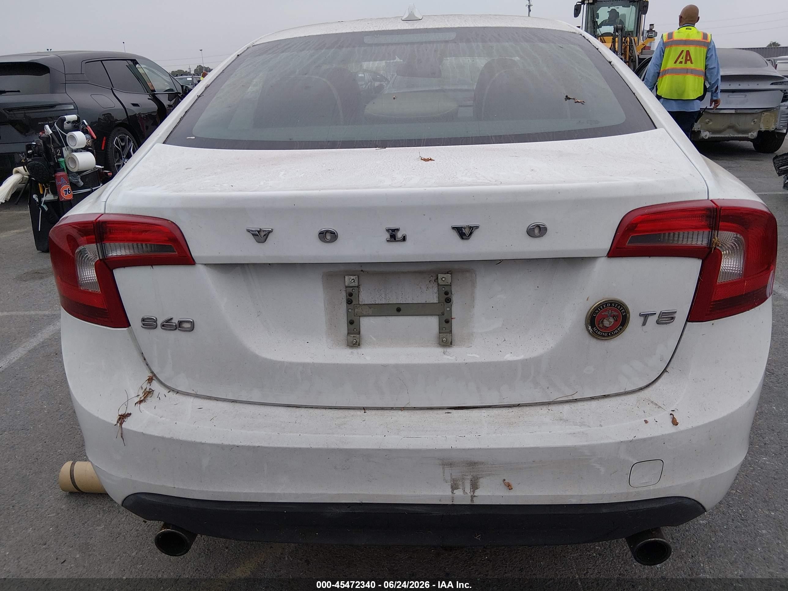 2013 Volvo S60 T5 White vin: YV1612FS3D2221740