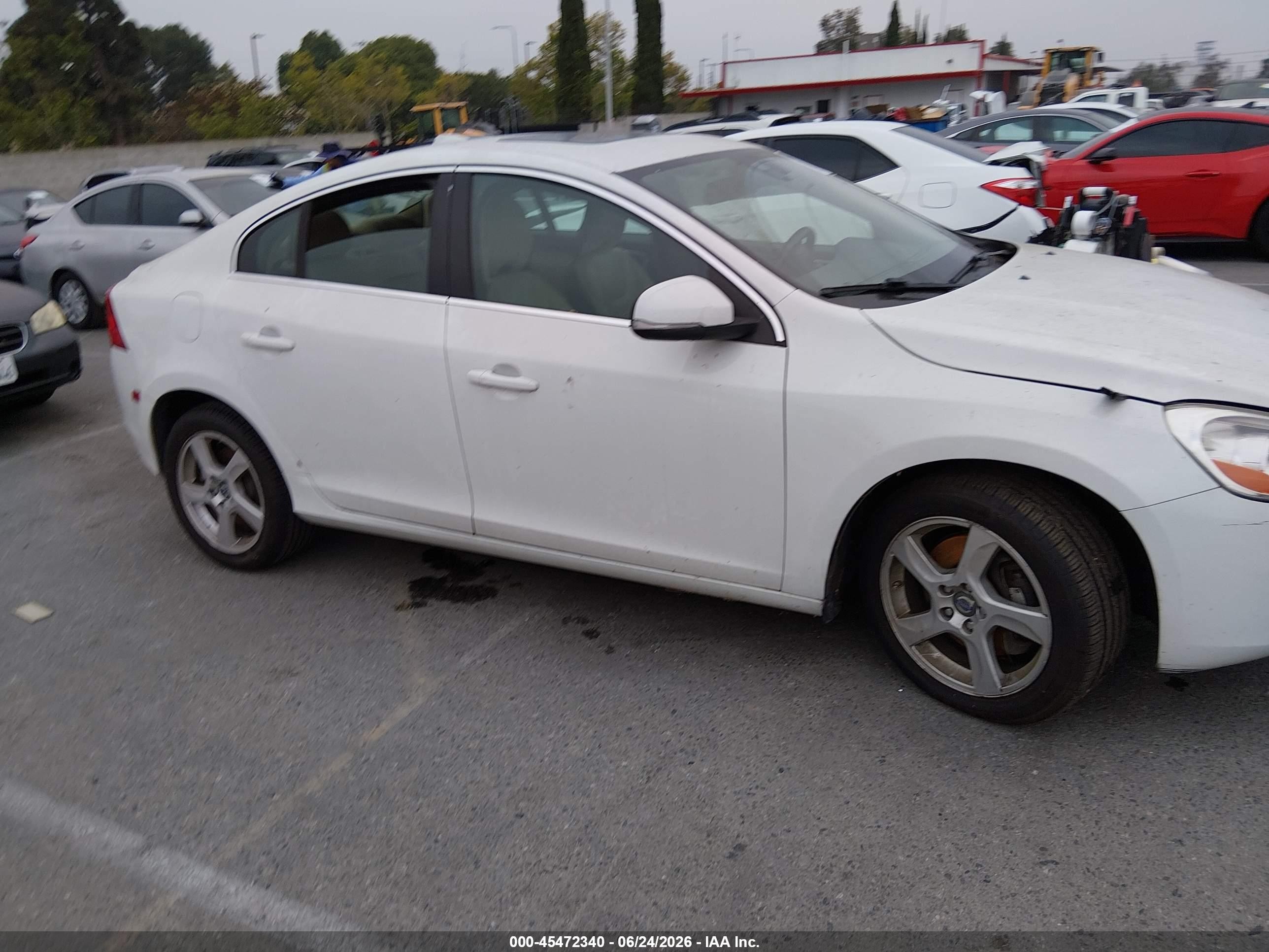 2013 Volvo S60 T5 White vin: YV1612FS3D2221740
