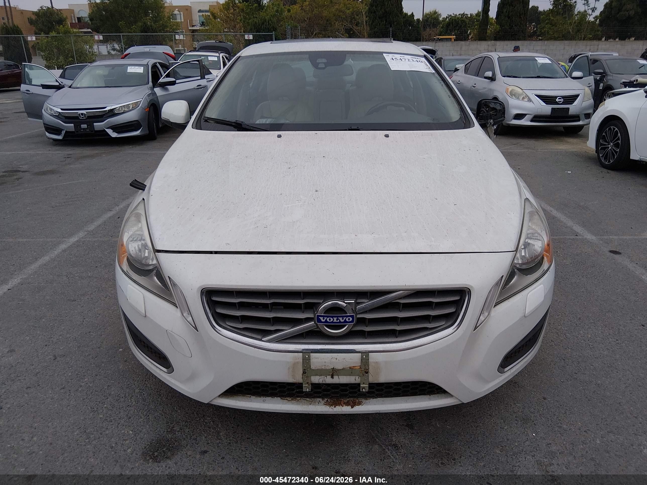 2013 Volvo S60 T5 White vin: YV1612FS3D2221740