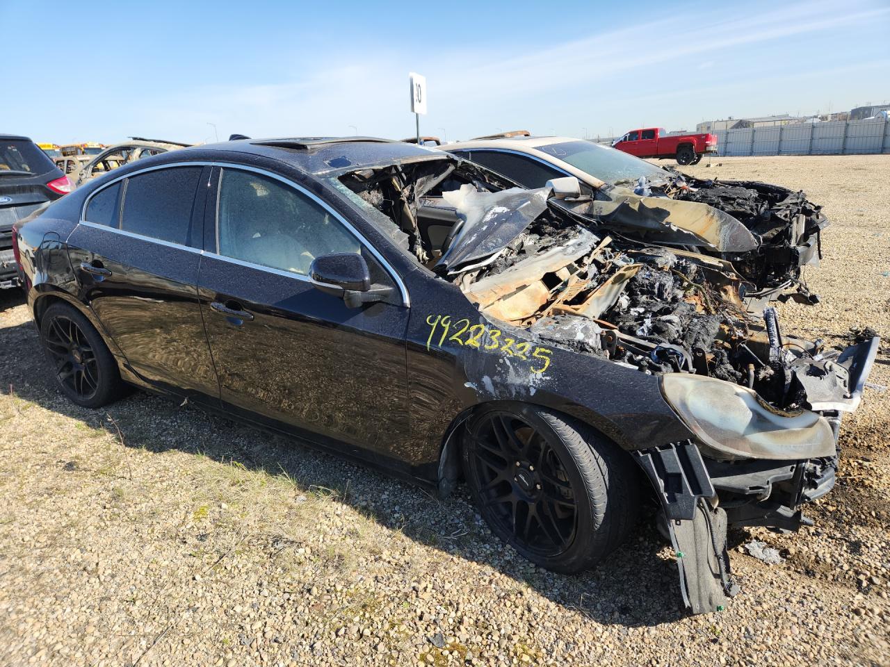 2013 Volvo S60 T5 Black vin: YV1612FS4D1224765 Damage: Right Head Lamp, Broken, Replacement Required