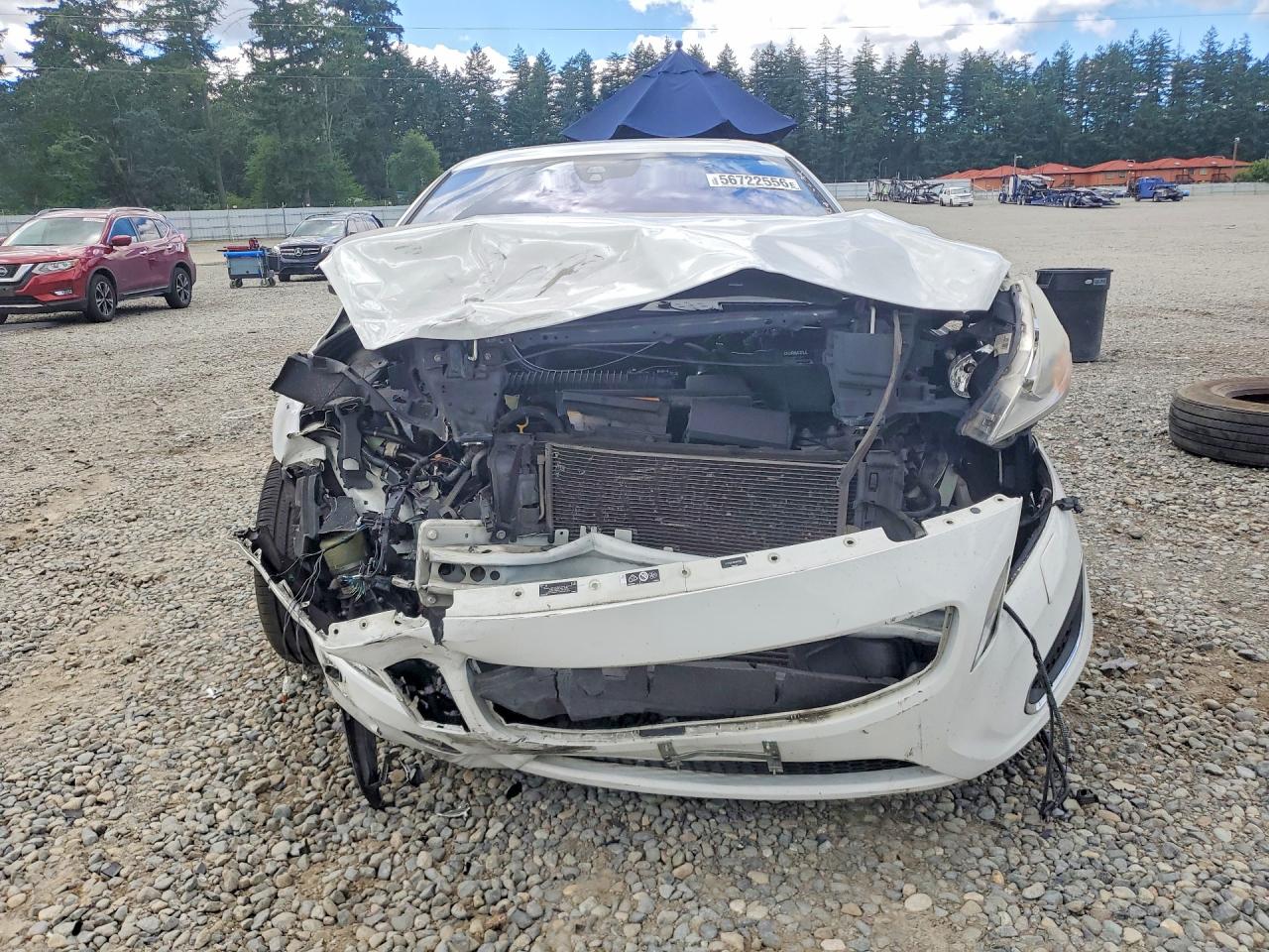 2013 Volvo S60 T5 White vin: YV1612FS5D2197991