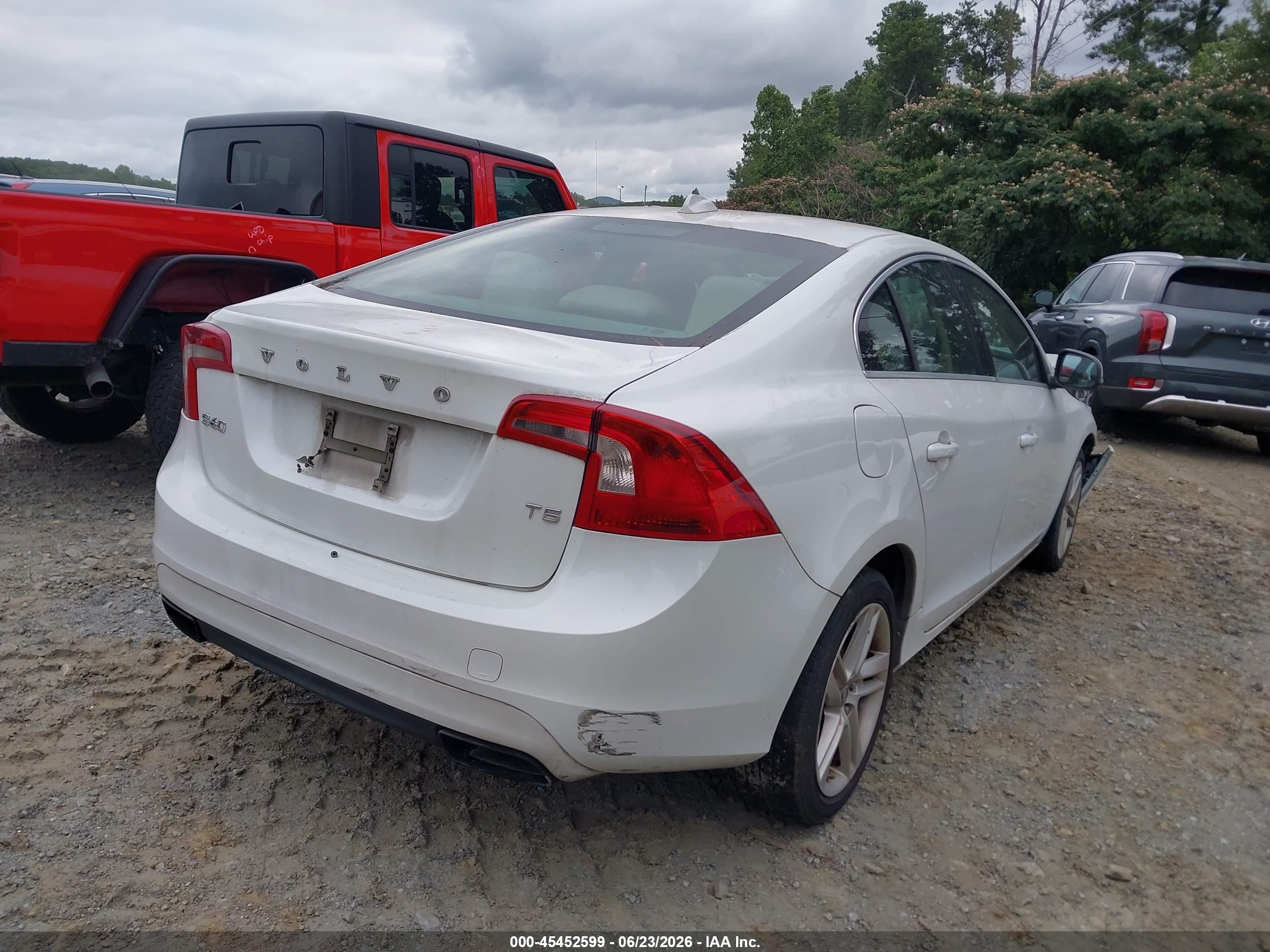 2014 Volvo S60 T5 White vin: YV1612FS5E2274814