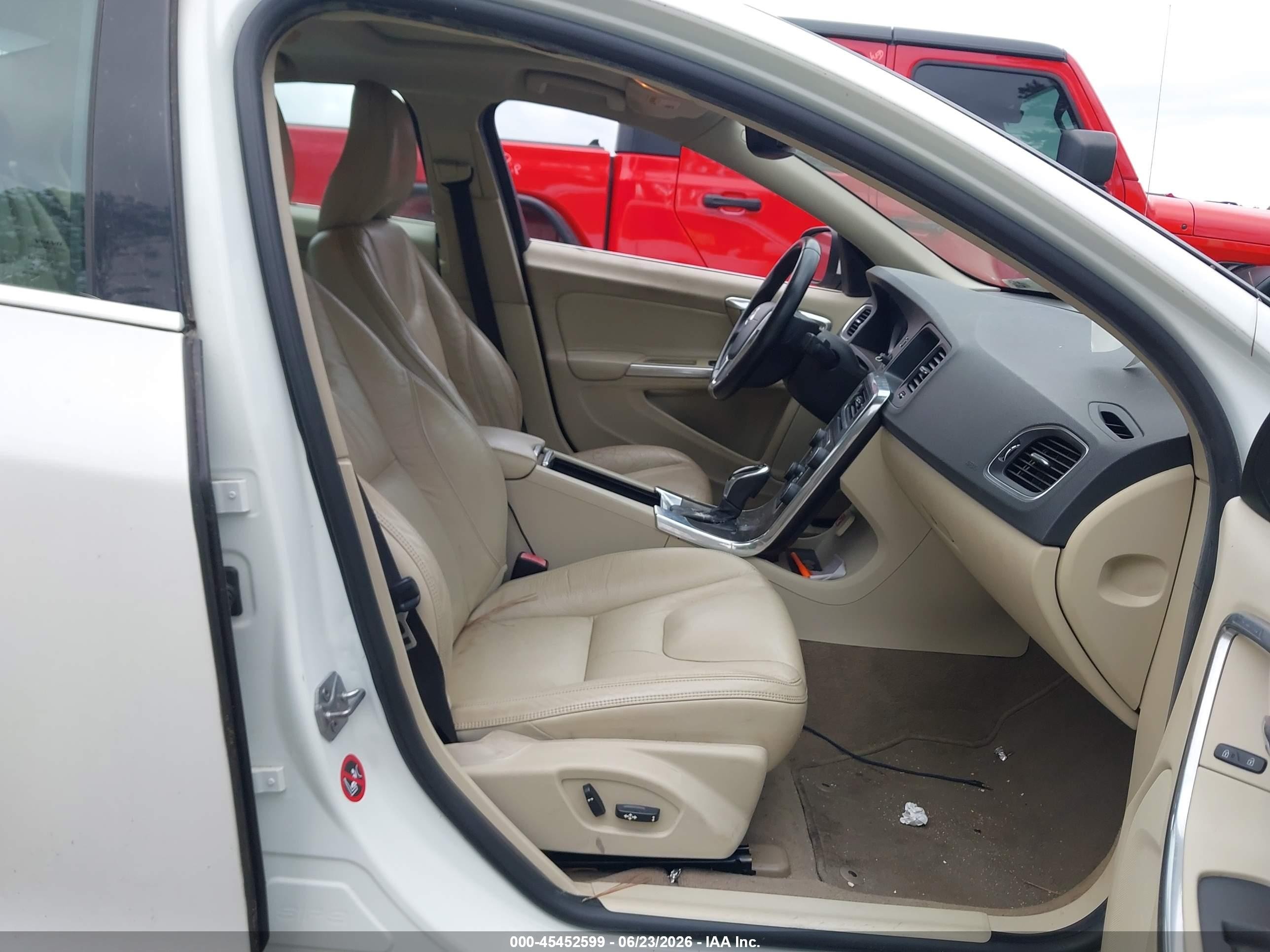 2014 Volvo S60 T5 White vin: YV1612FS5E2274814