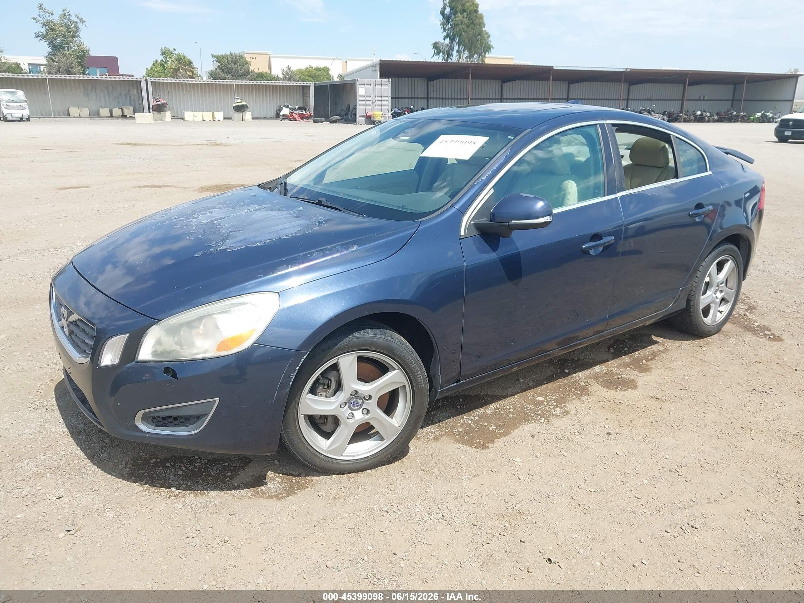 2013 Volvo S60 T5 Blue vin: YV1612FS6D1219521