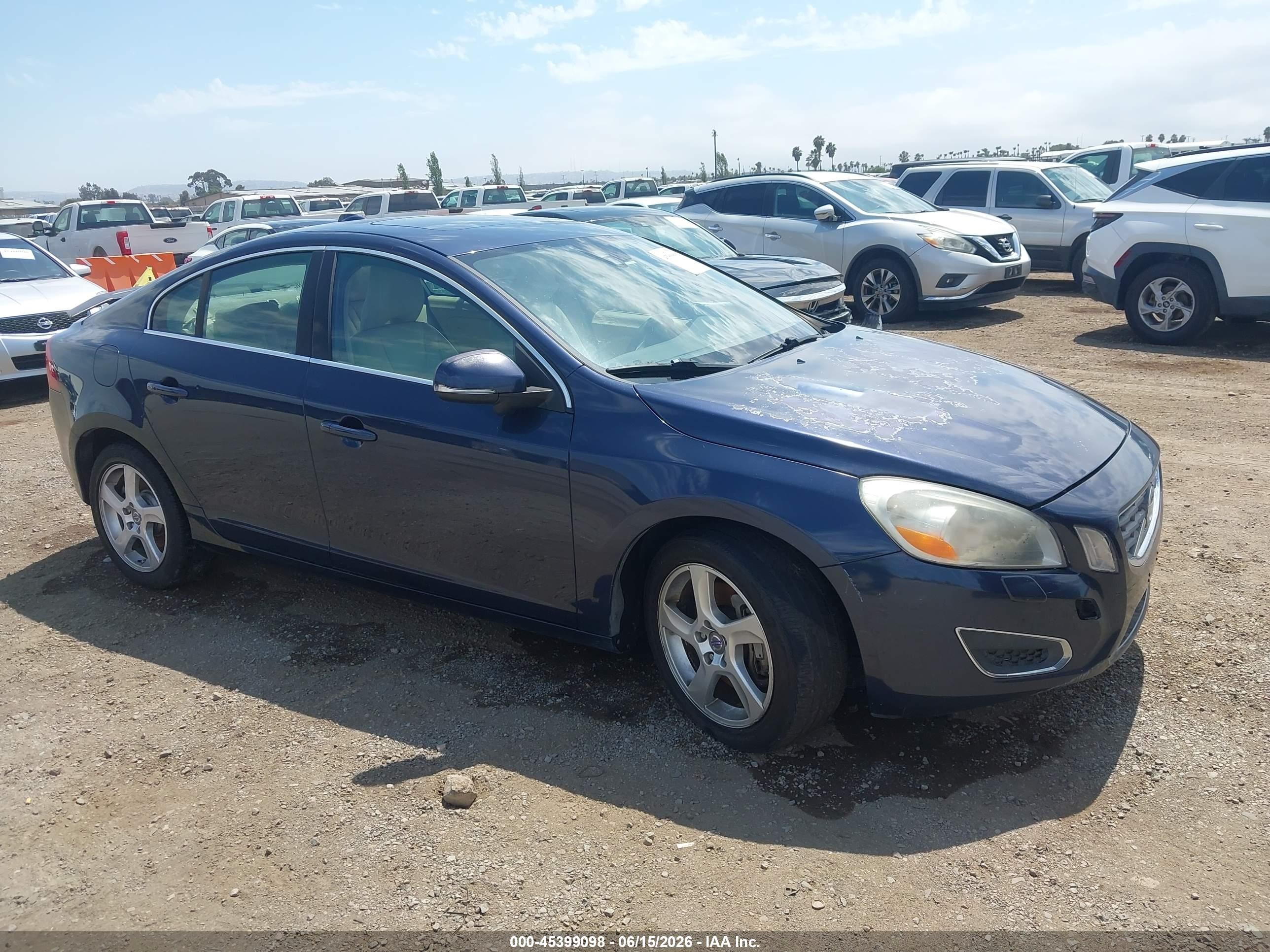 2013 Volvo S60 T5 Blue vin: YV1612FS6D1219521