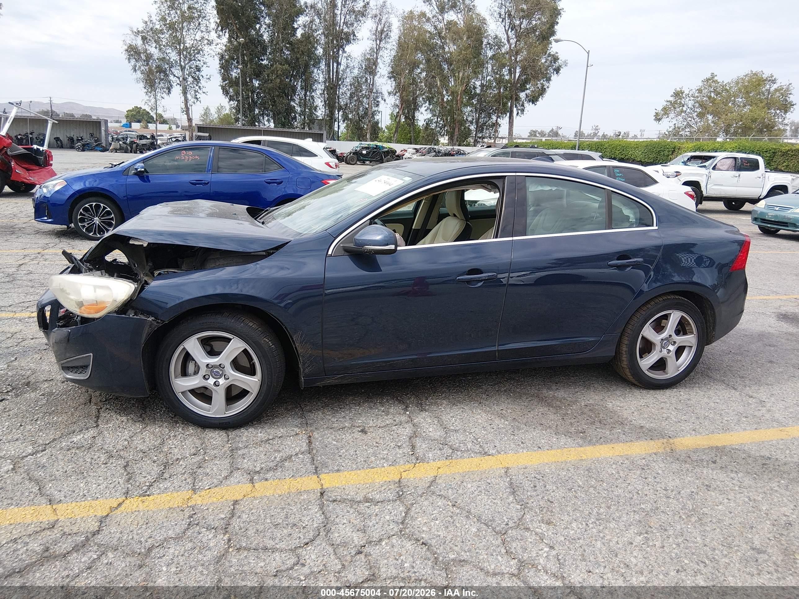 2013 Volvo S60 T5 Blue vin: YV1612FS6D2170492