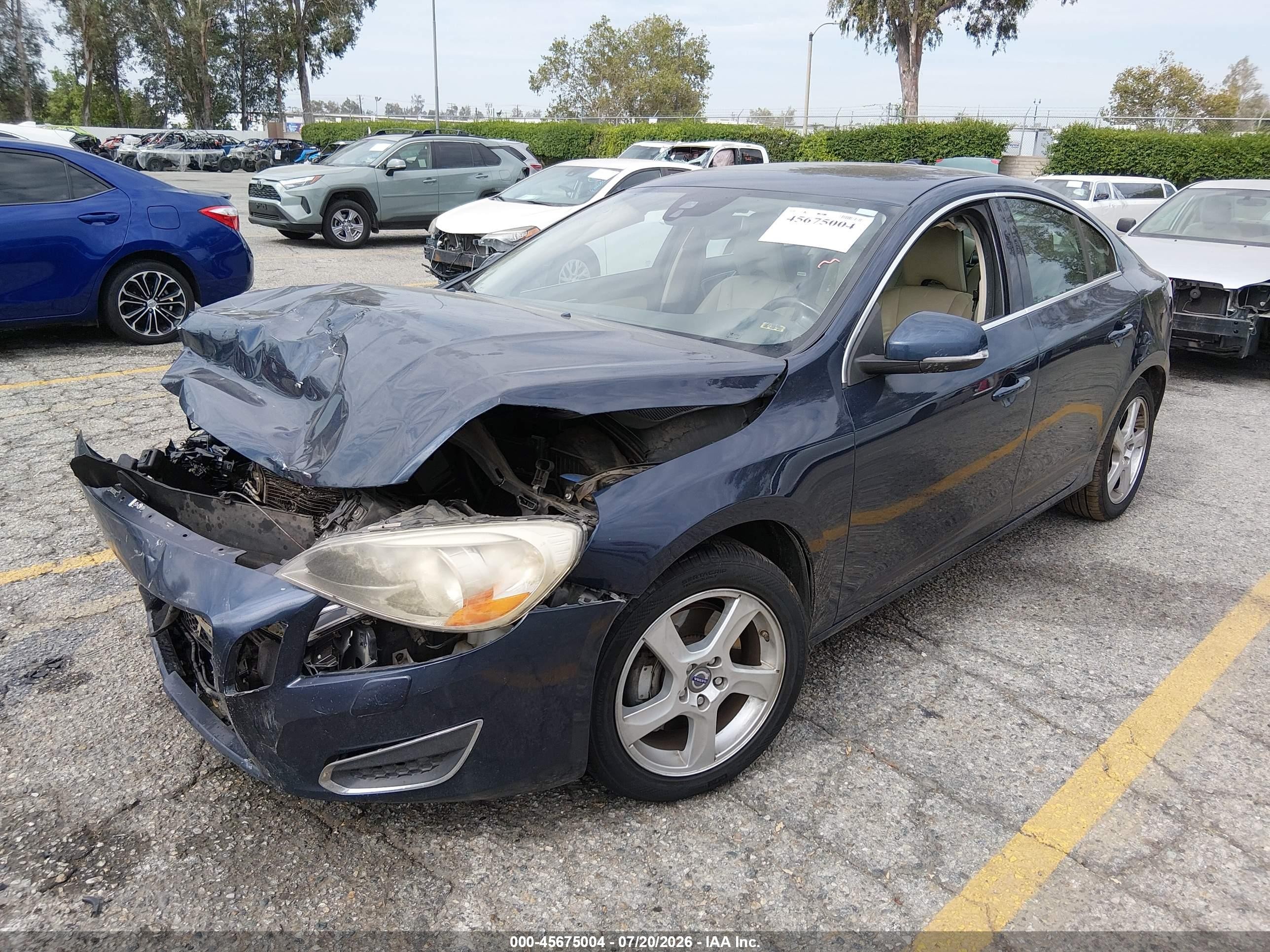 2013 Volvo S60 T5 Blue vin: YV1612FS6D2170492