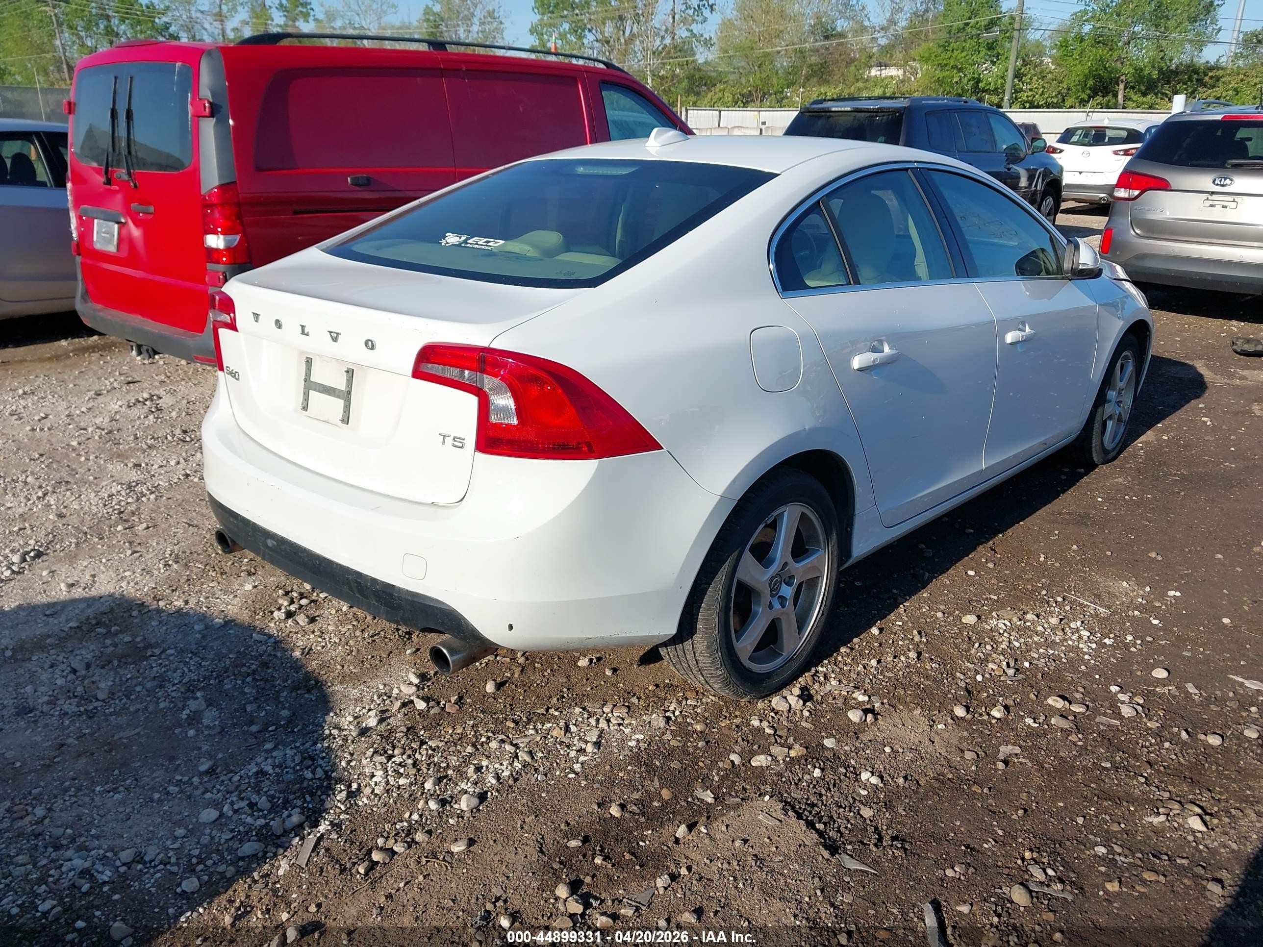 2013 Volvo S60 T5 White vin: YV1612FS6D2231016