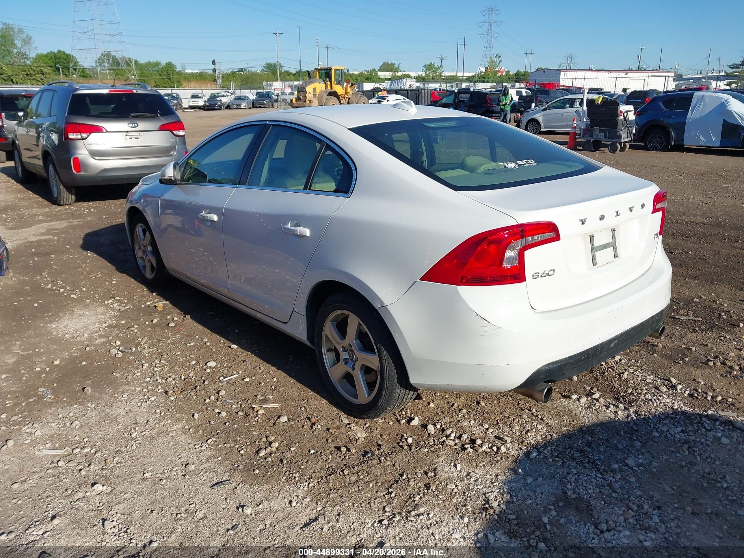 2013 Volvo S60 T5 White vin: YV1612FS6D2231016