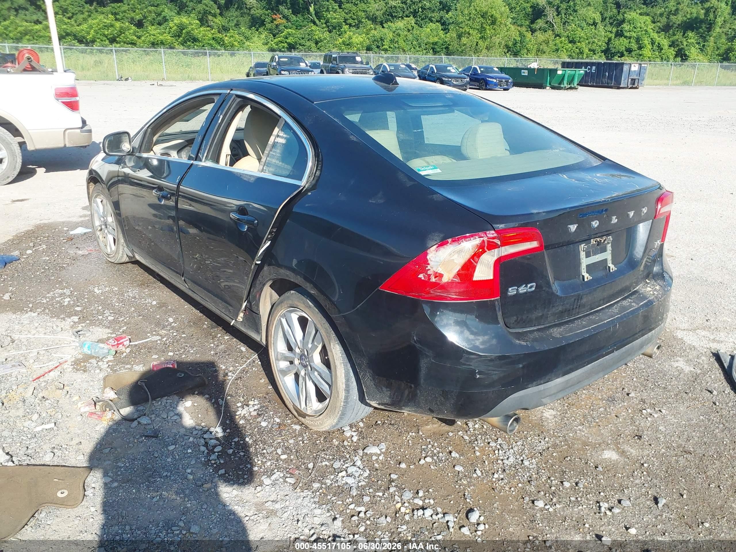 2013 Volvo S60 T5 Black vin: YV1612FS7D1211010