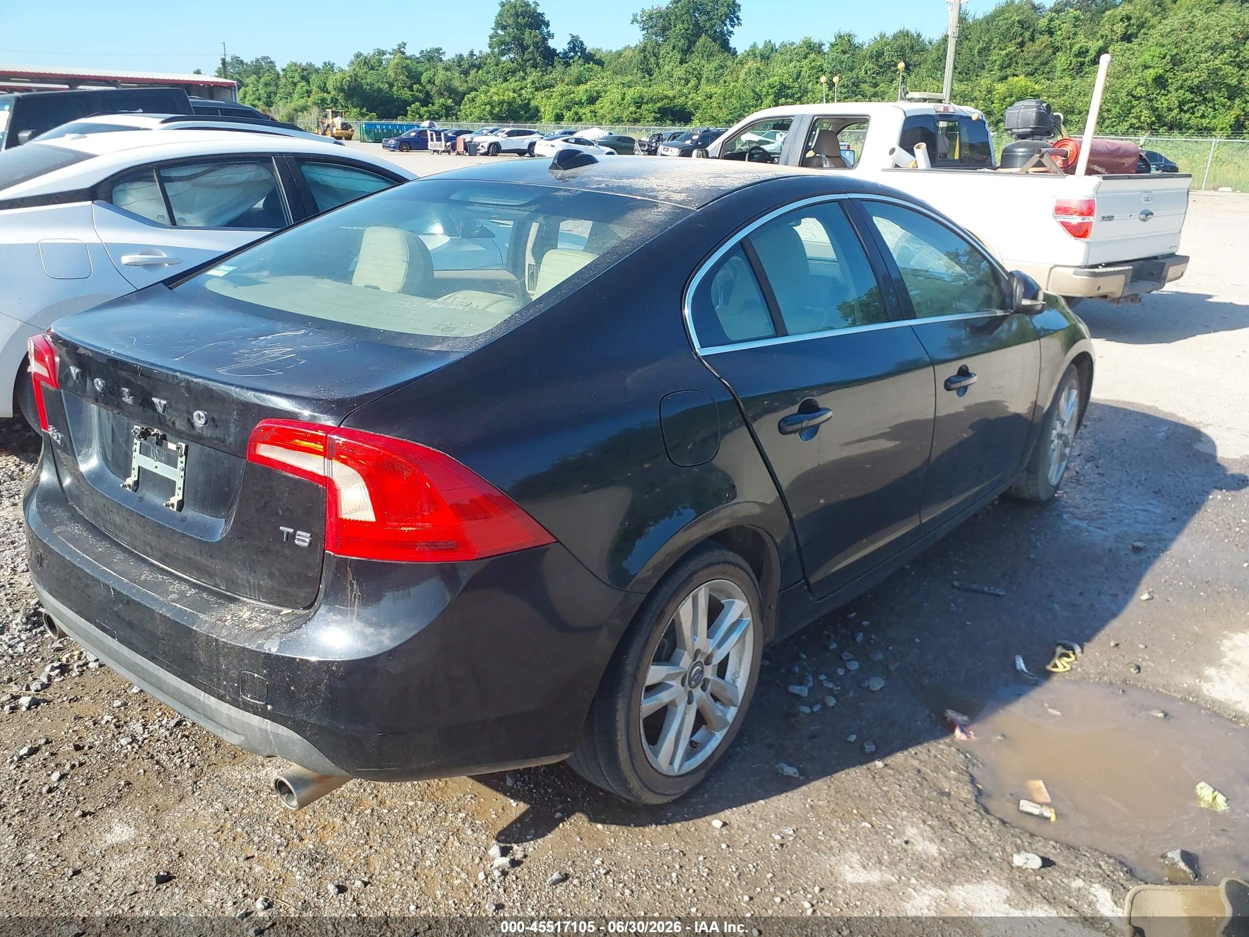 2013 Volvo S60 T5 Black vin: YV1612FS7D1211010