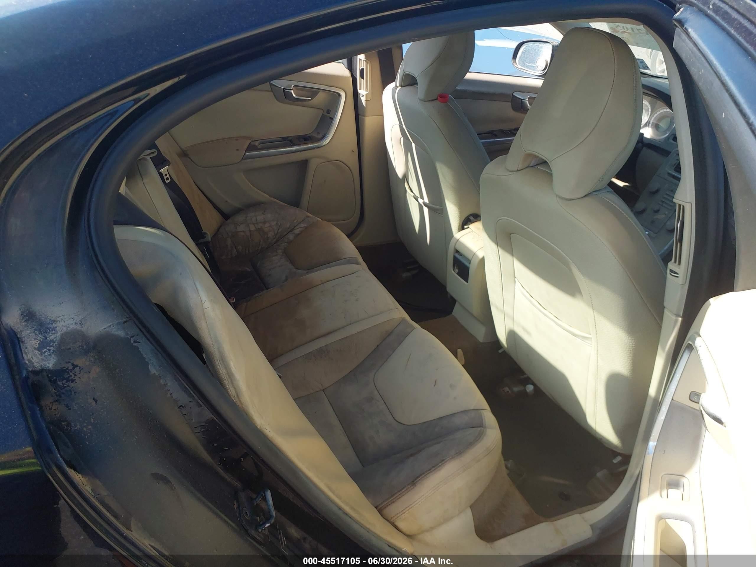 2013 Volvo S60 T5 Black vin: YV1612FS7D1211010