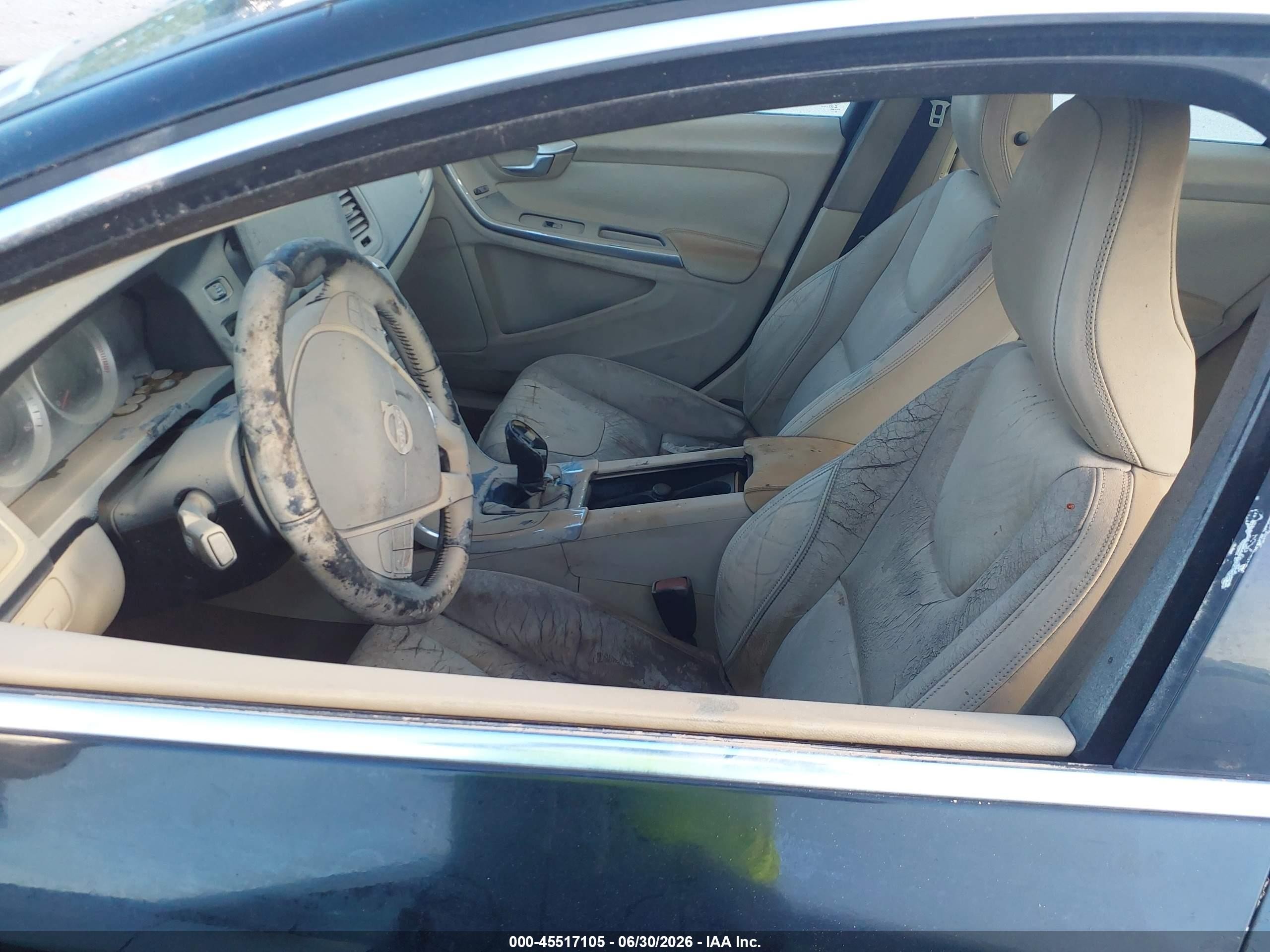 2013 Volvo S60 T5 Black vin: YV1612FS7D1211010