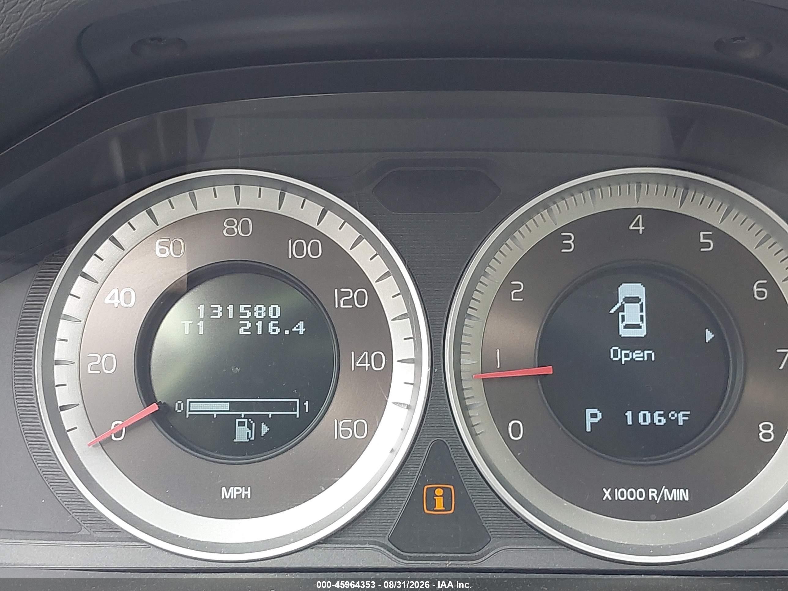 2013 Volvo S60 T5 Черный vin: YV1612FS7D2180609