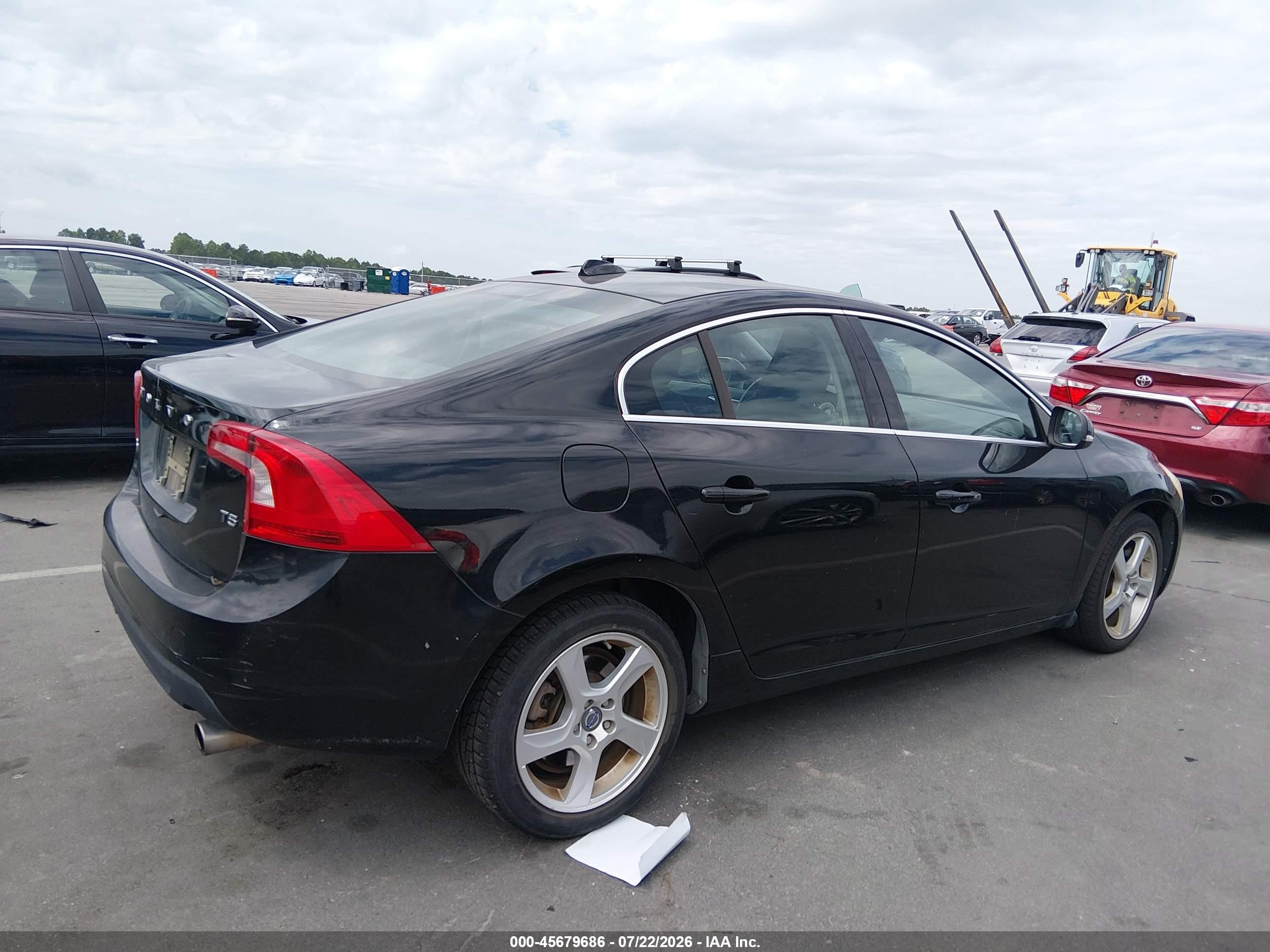 2013 Volvo S60 T5 Black vin: YV1612FS7D2233602