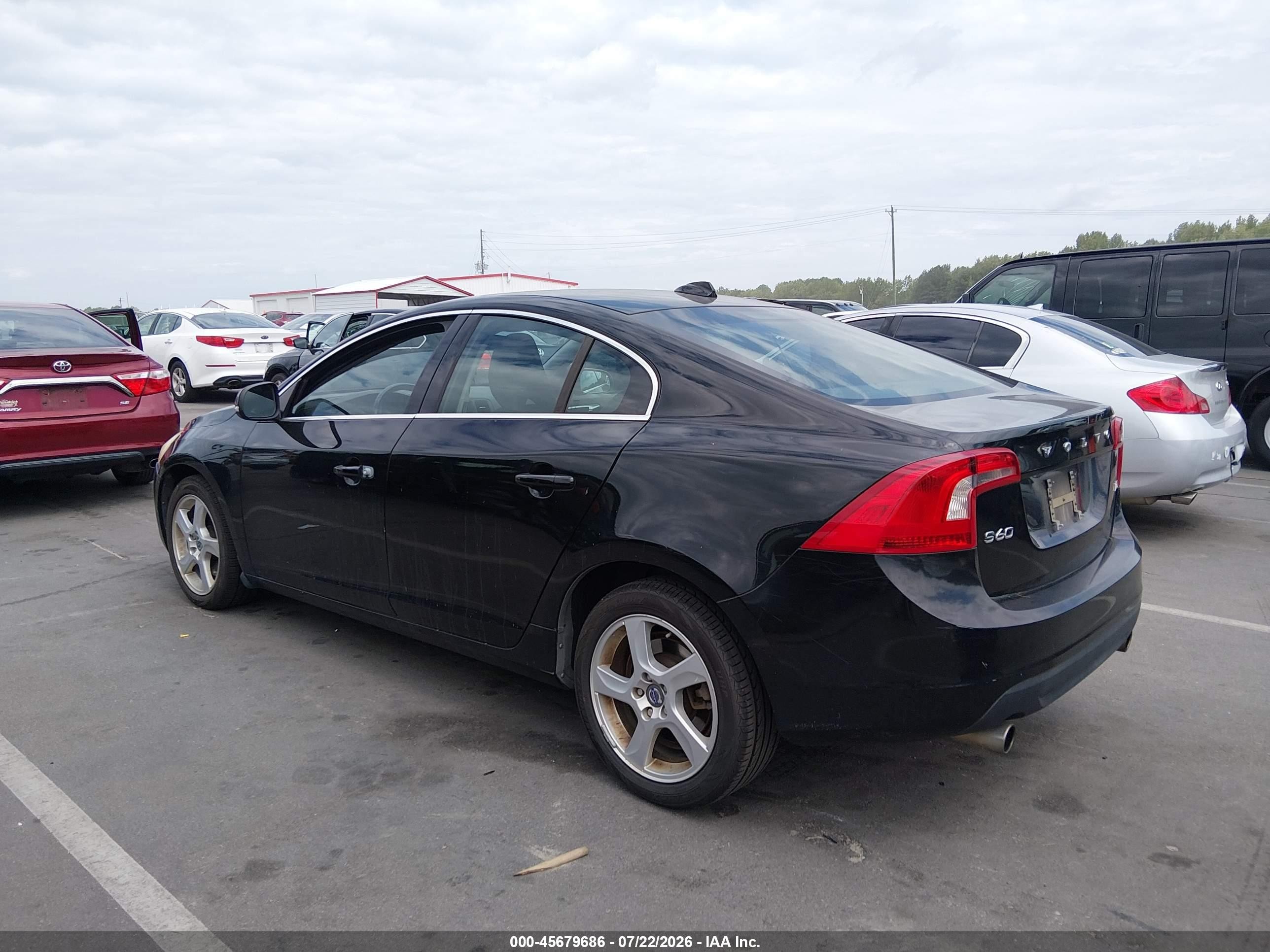 2013 Volvo S60 T5 Black vin: YV1612FS7D2233602