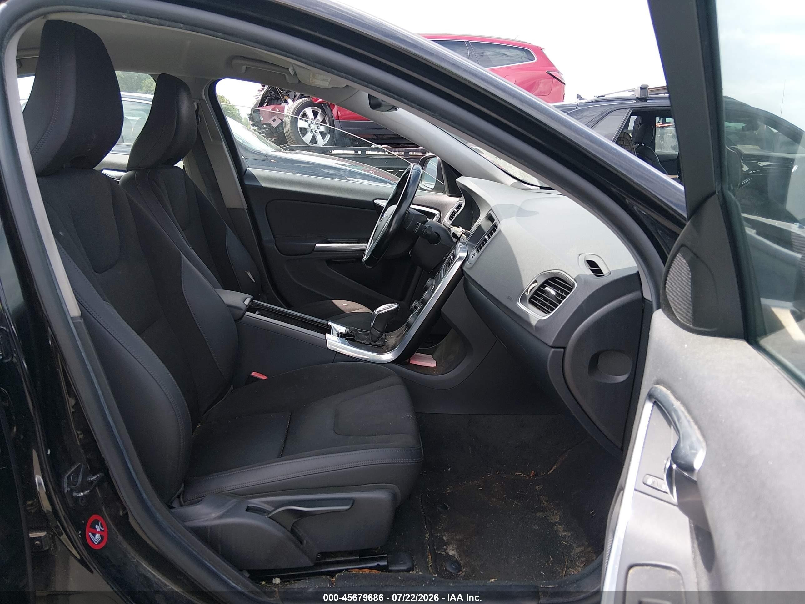 2013 Volvo S60 T5 Black vin: YV1612FS7D2233602