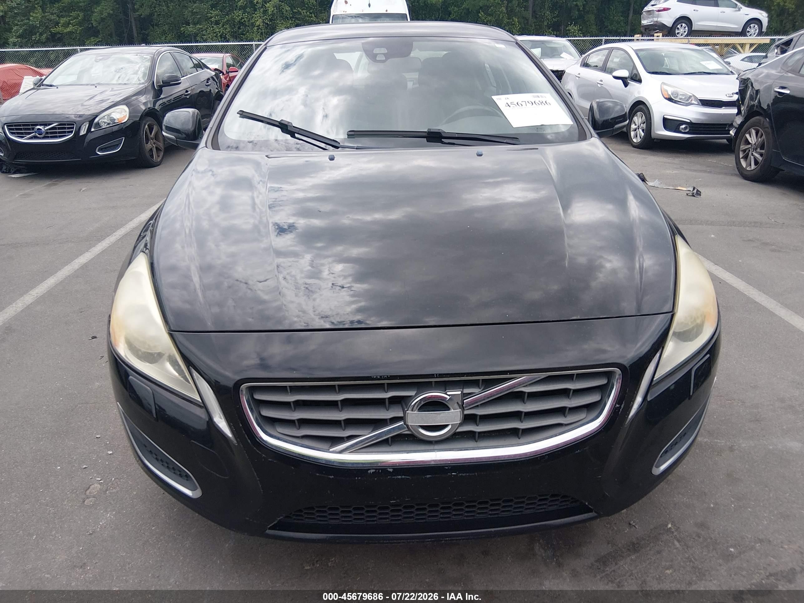 2013 Volvo S60 T5 Black vin: YV1612FS7D2233602