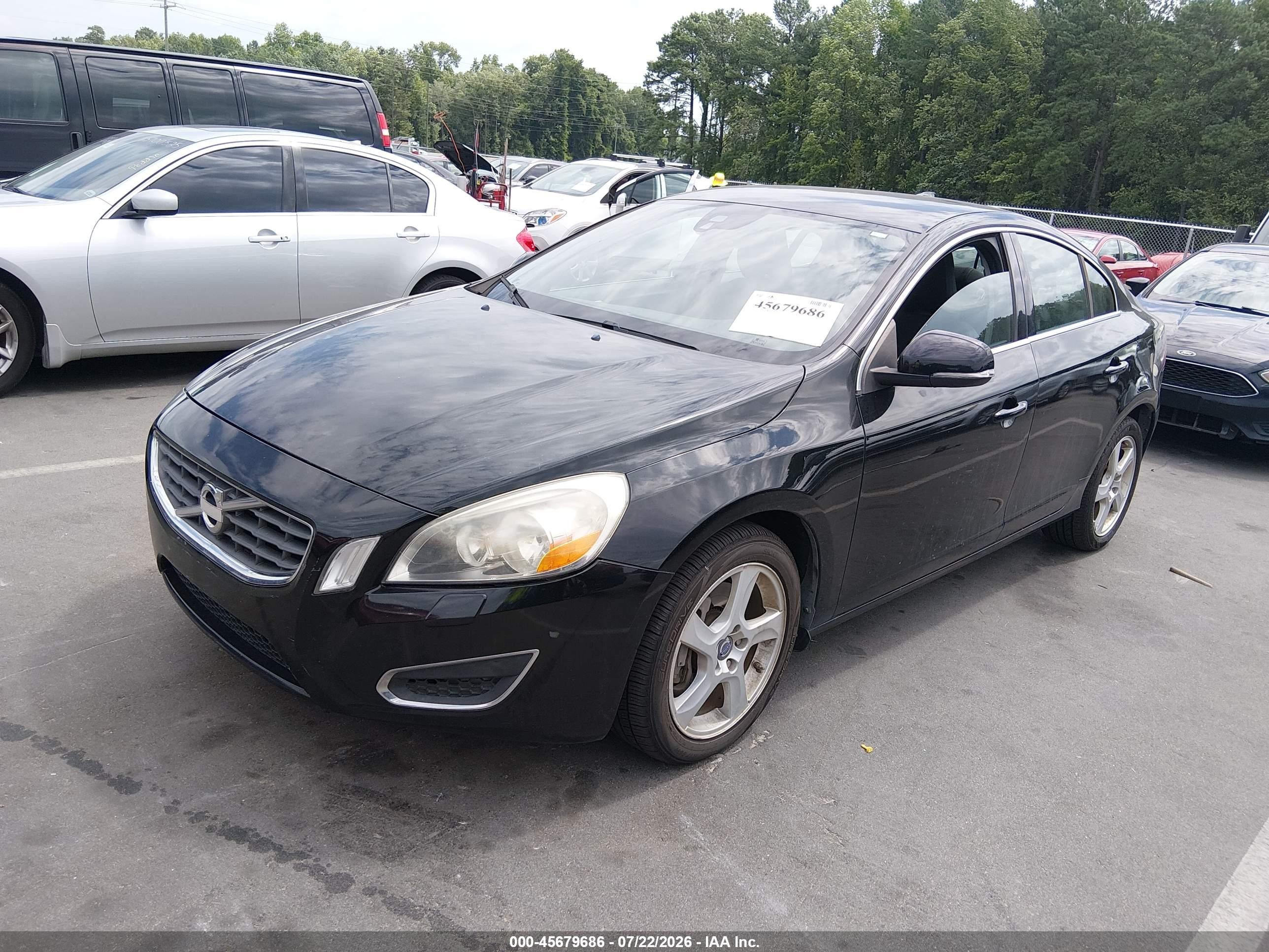 2013 Volvo S60 T5 Black vin: YV1612FS7D2233602