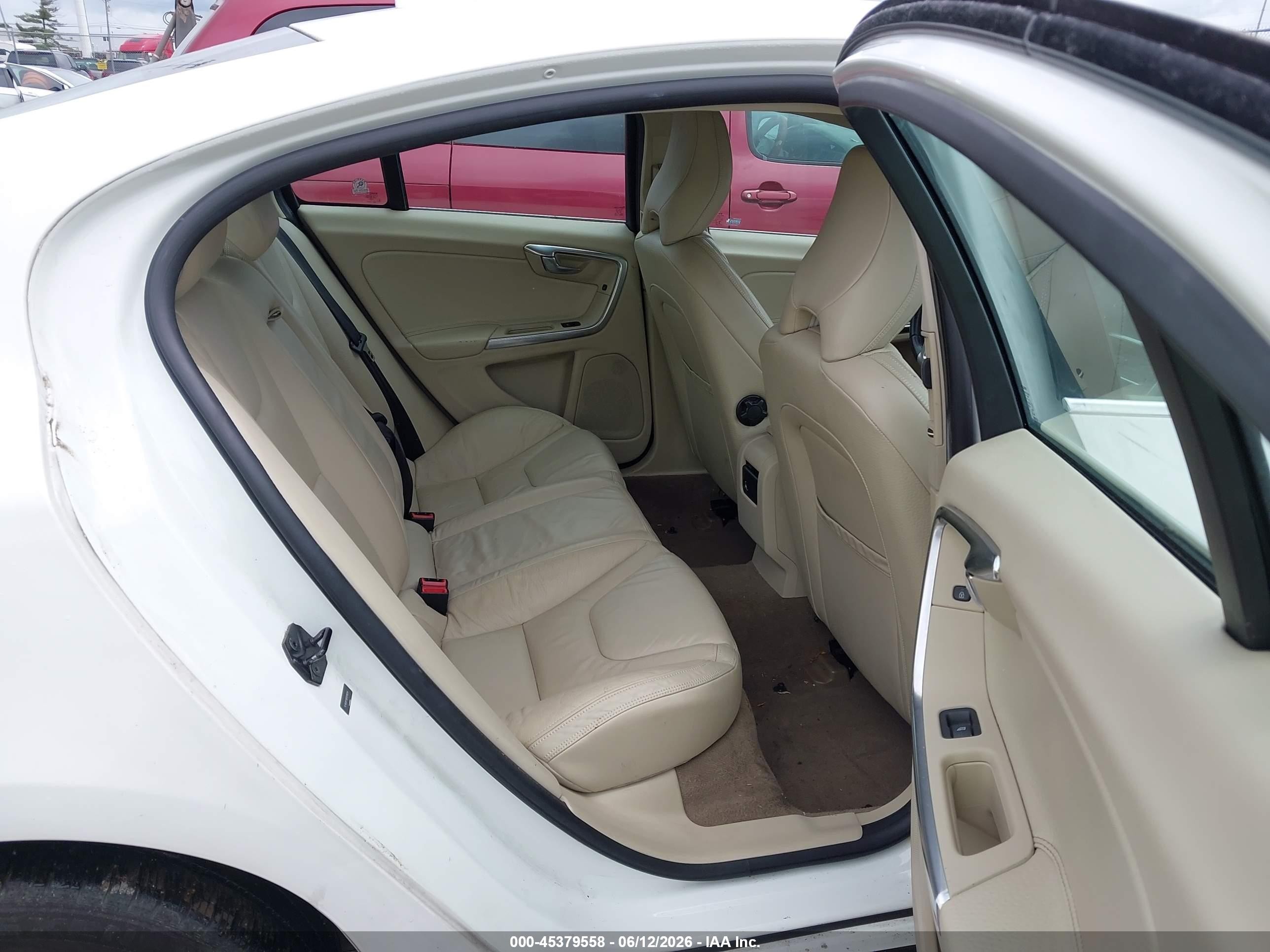 2013 Volvo S60 T5 White vin: YV1612FS8D1216314