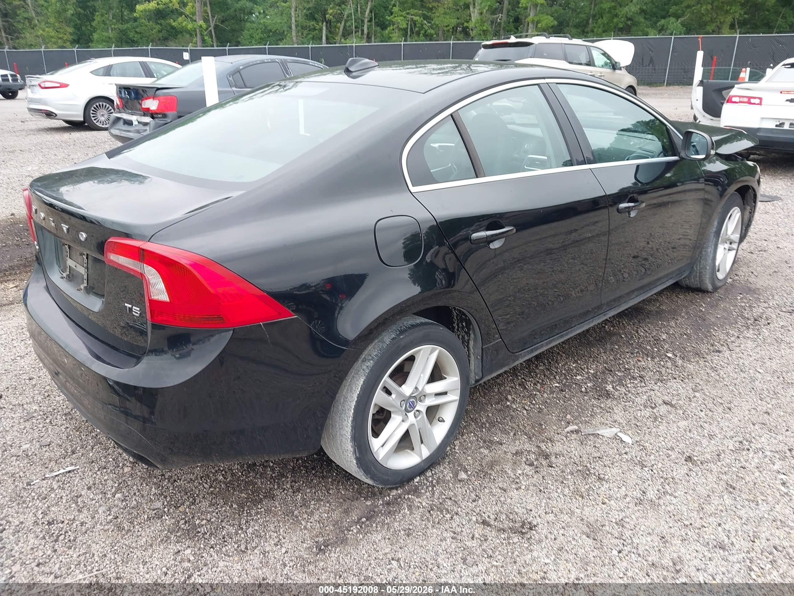 2014 Volvo S60 T5 Black vin: YV1612FSXE1270943