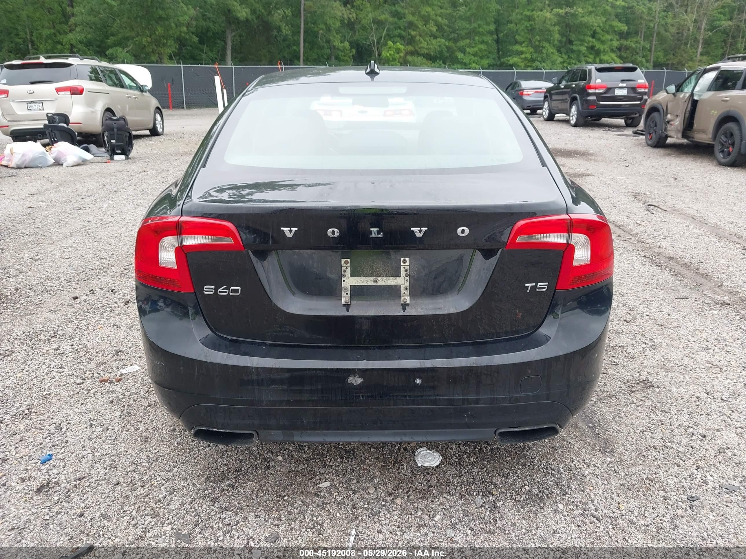 2014 Volvo S60 T5 Black vin: YV1612FSXE1270943