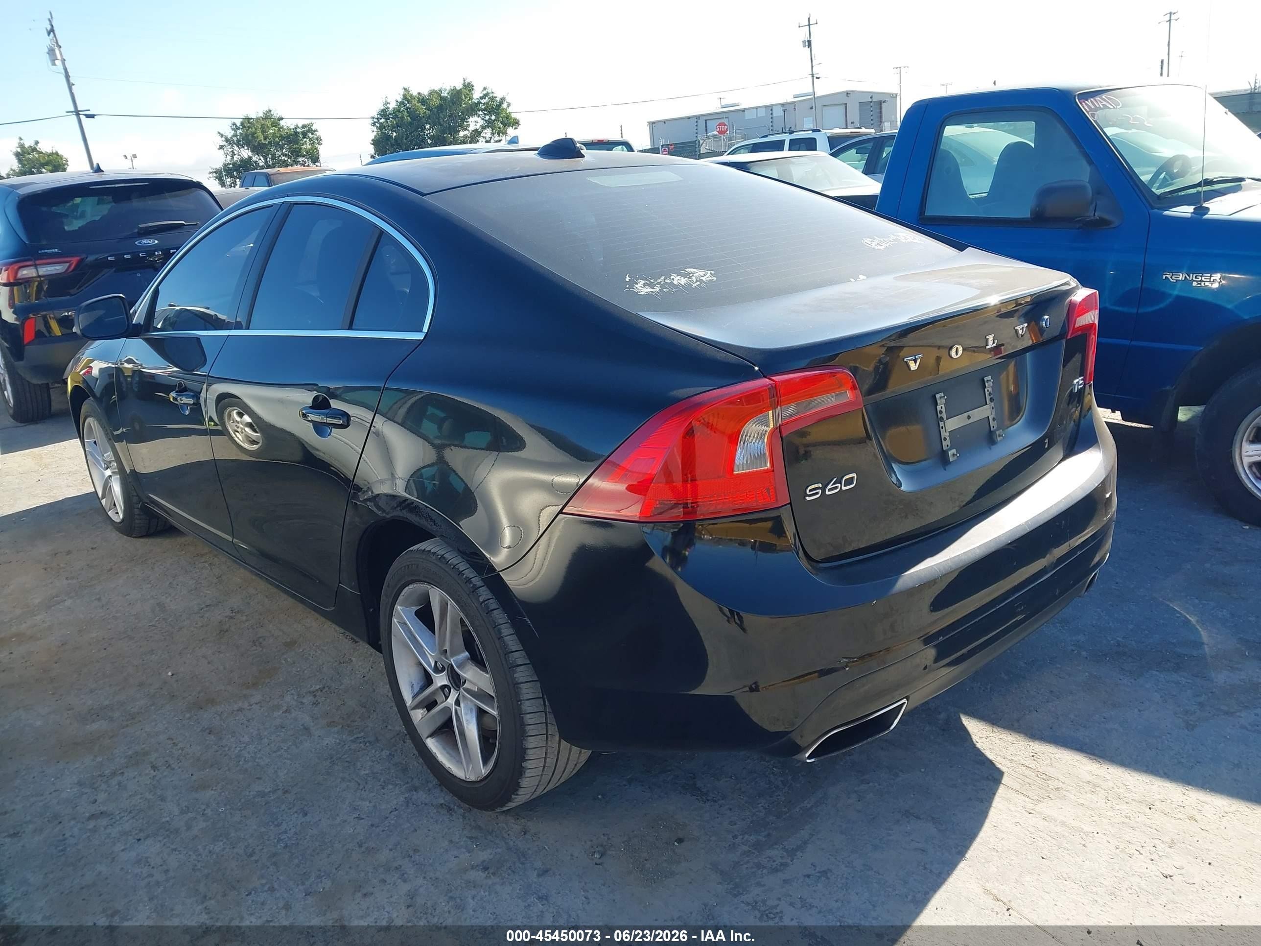 2014 Volvo S60 T5 Black vin: YV1612FSXE1292831