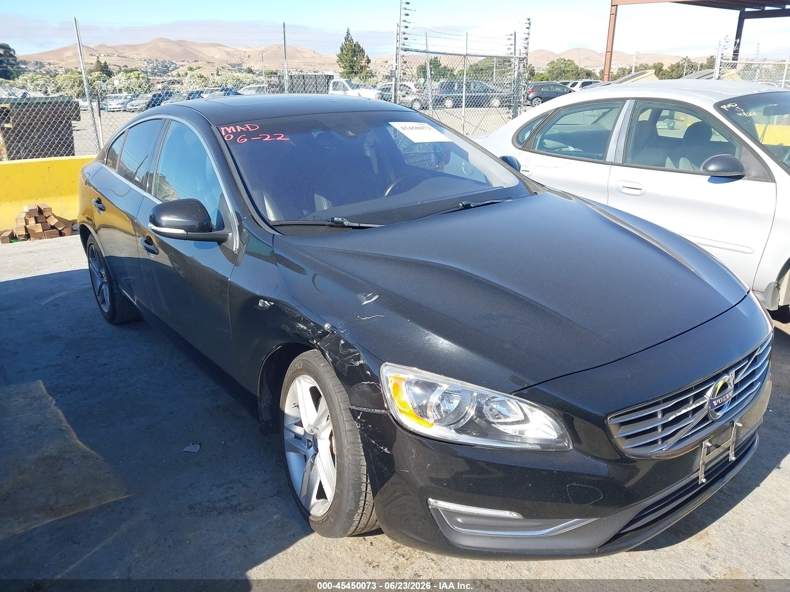 2014 Volvo S60 T5 Black vin: YV1612FSXE1292831