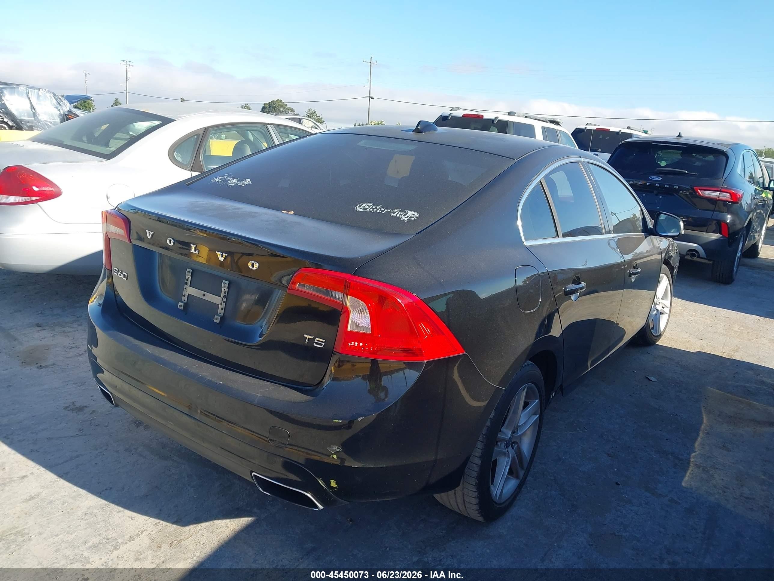2014 Volvo S60 T5 Black vin: YV1612FSXE1292831