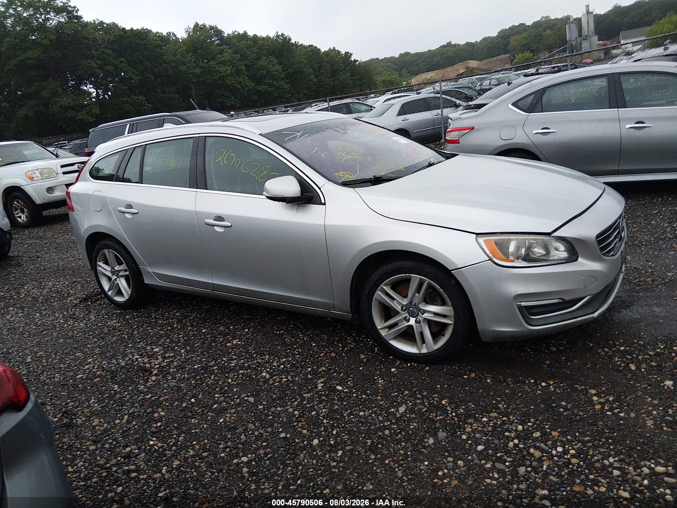 2015 Volvo V60 T5 Premier Gray vin: YV1612SB8F1186658