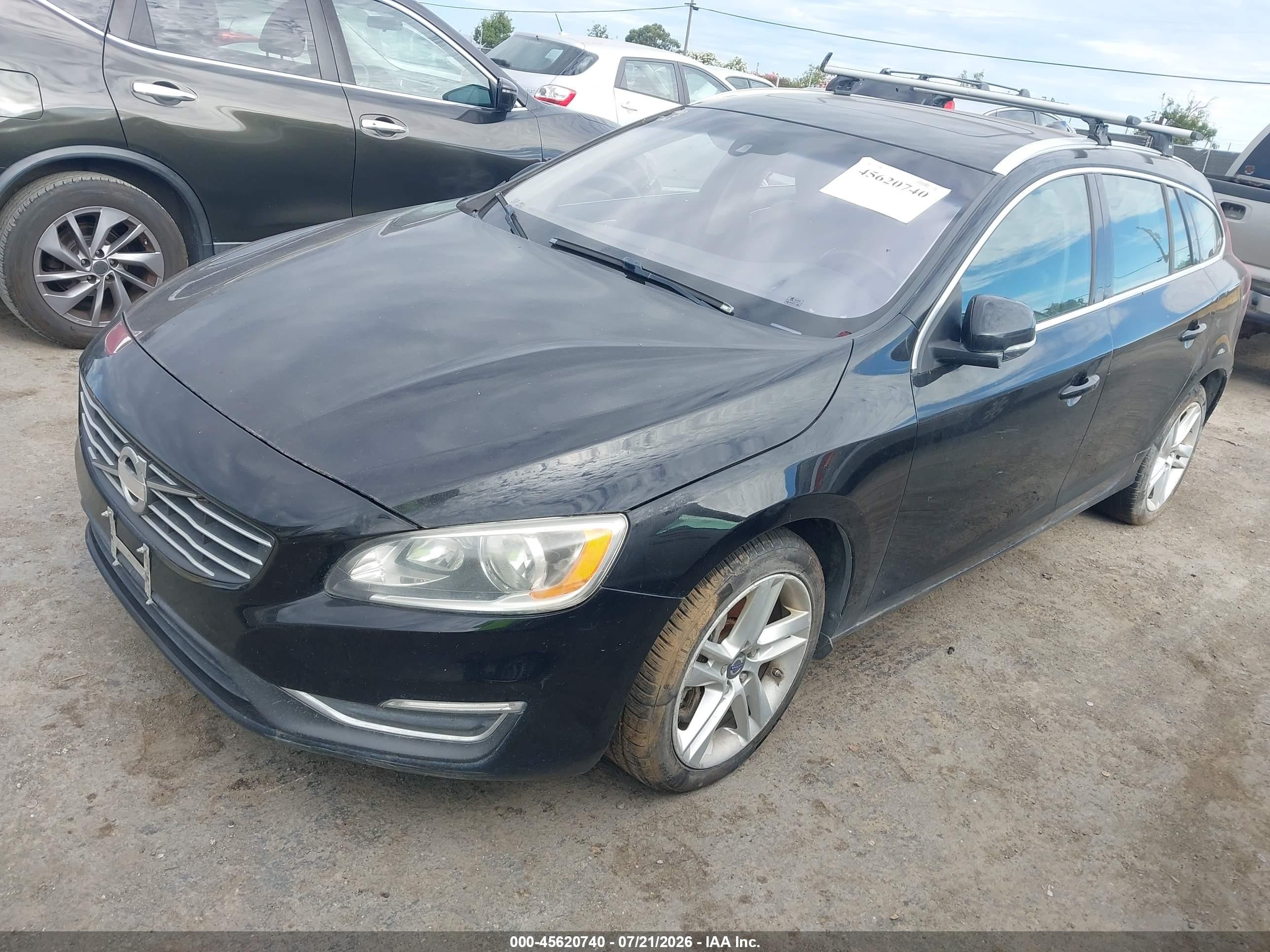 2015 Volvo V60 T5 Premier Black vin: YV1612SB9F1201376