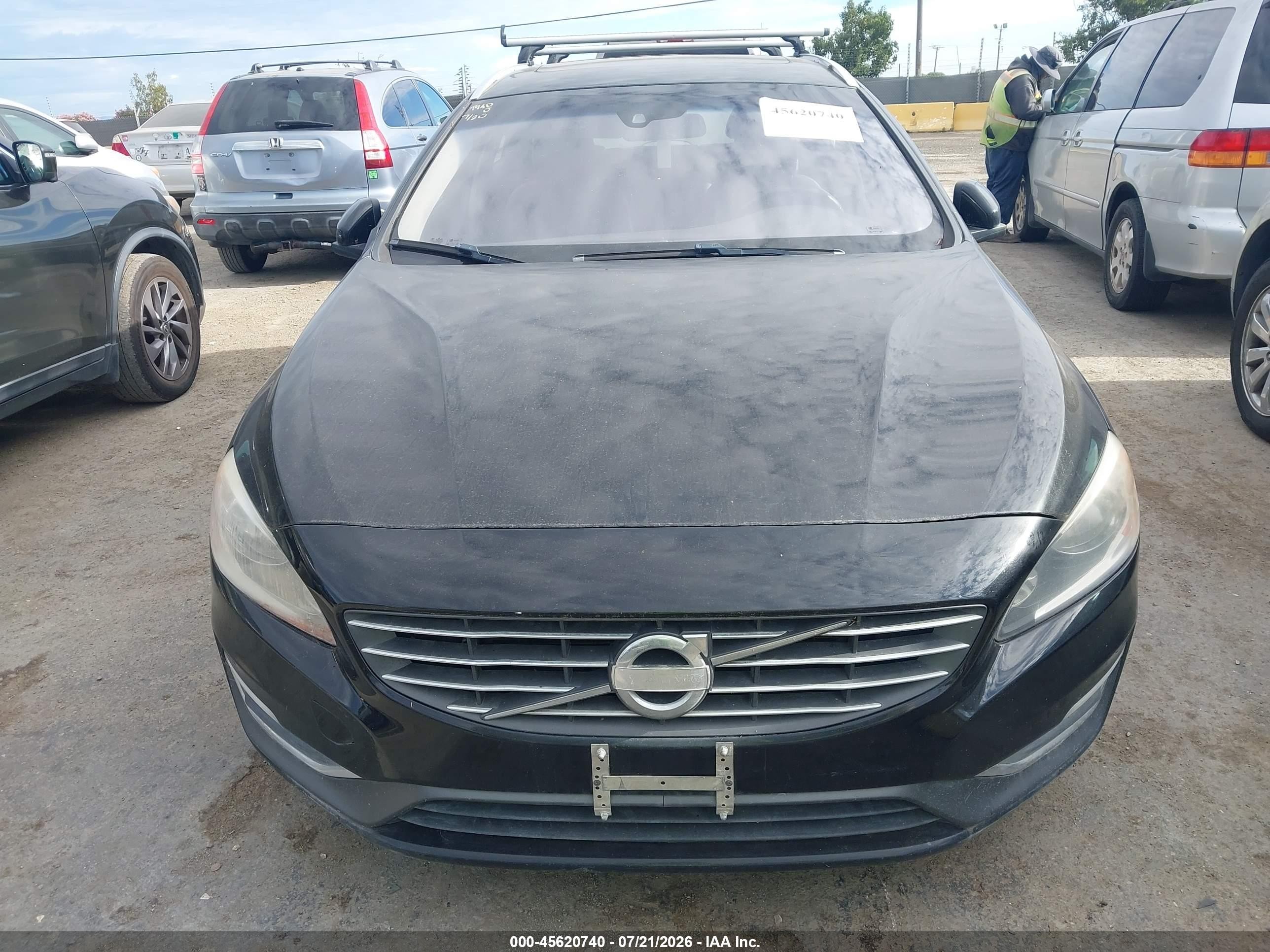2015 Volvo V60 T5 Premier Black vin: YV1612SB9F1201376