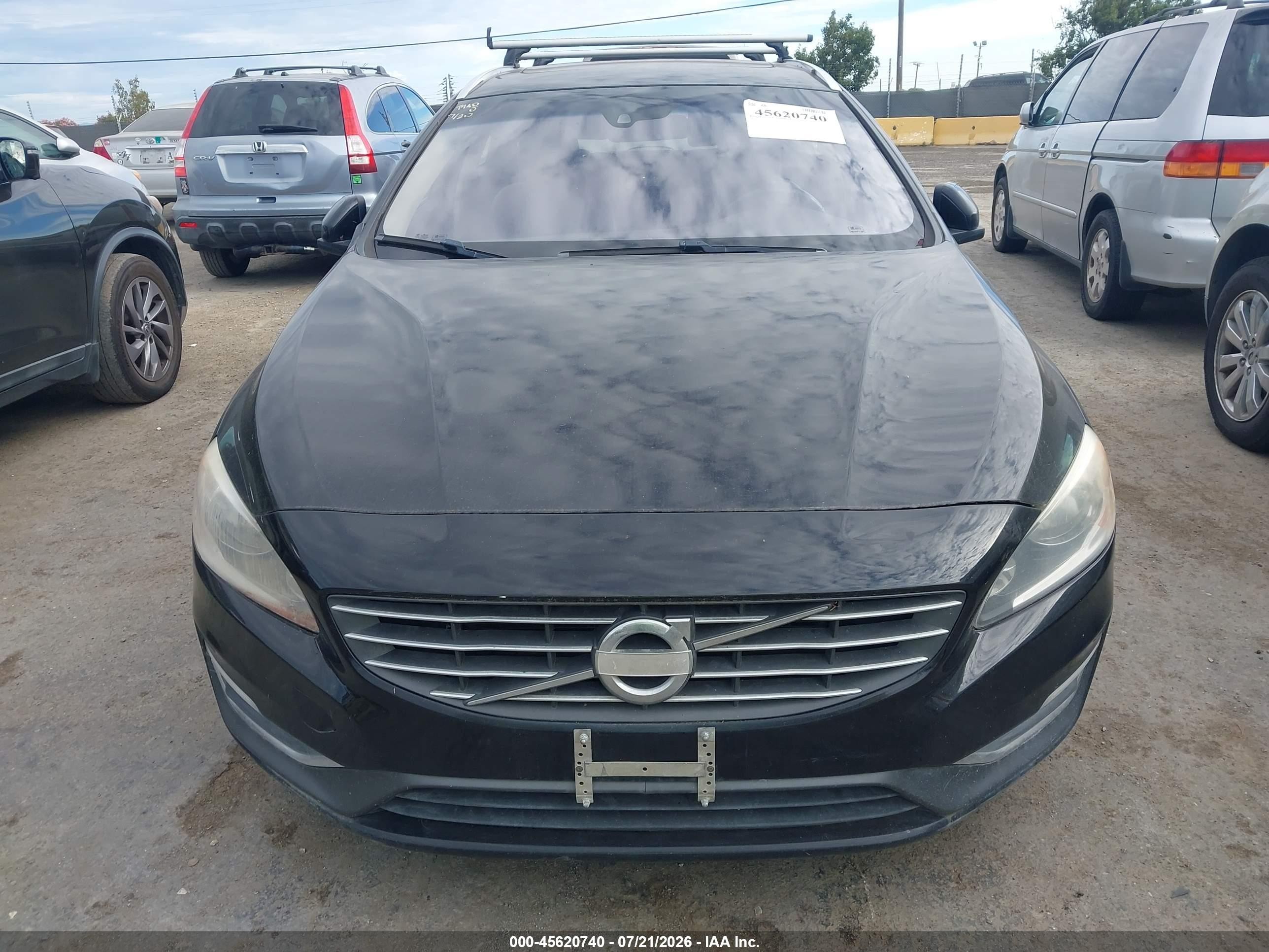 2015 Volvo V60 T5 Premier Black vin: YV1612SB9F1201376