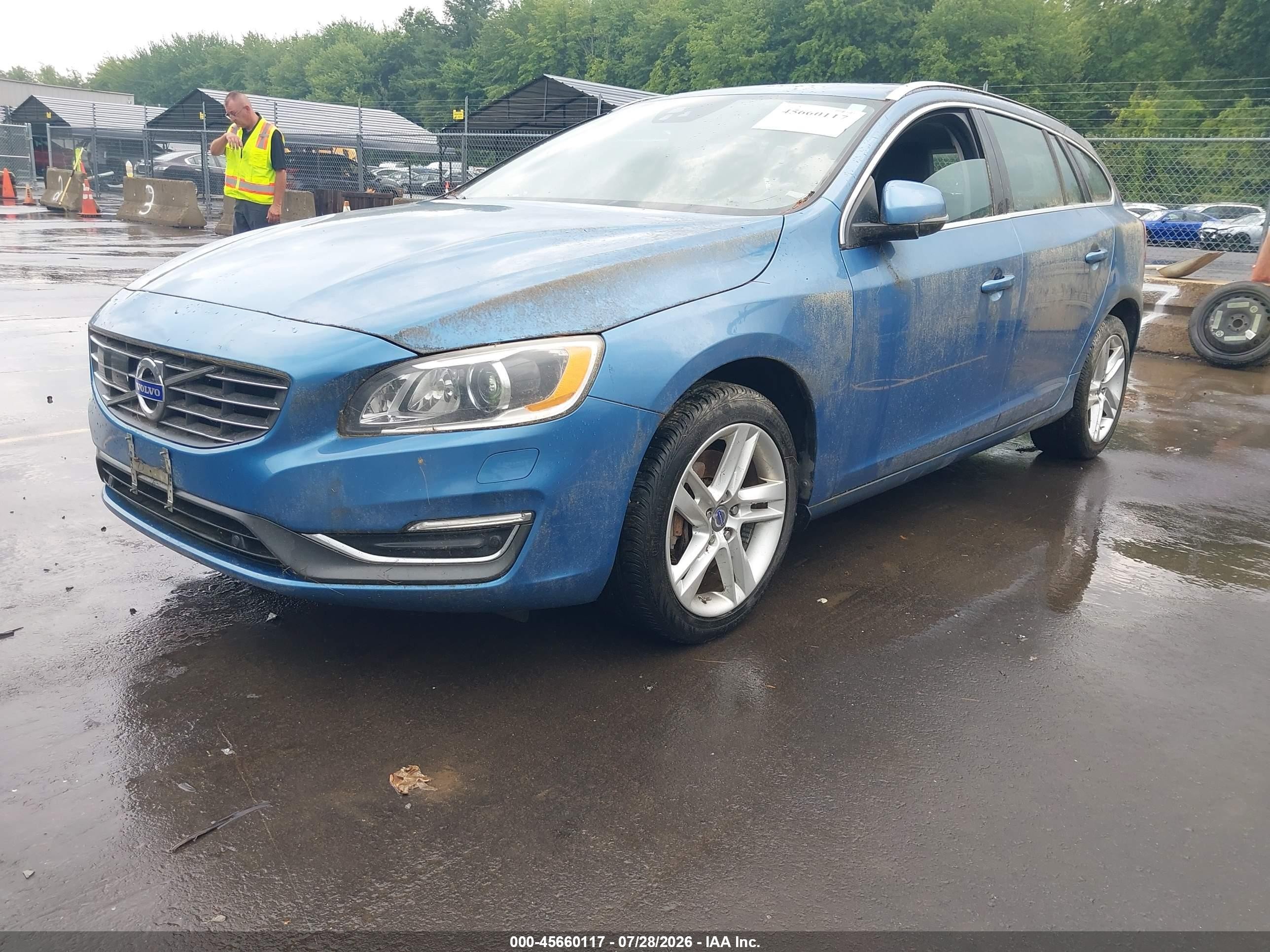2015 Volvo V60 T5 Platinum Синий vin: YV1612SMXF1246263