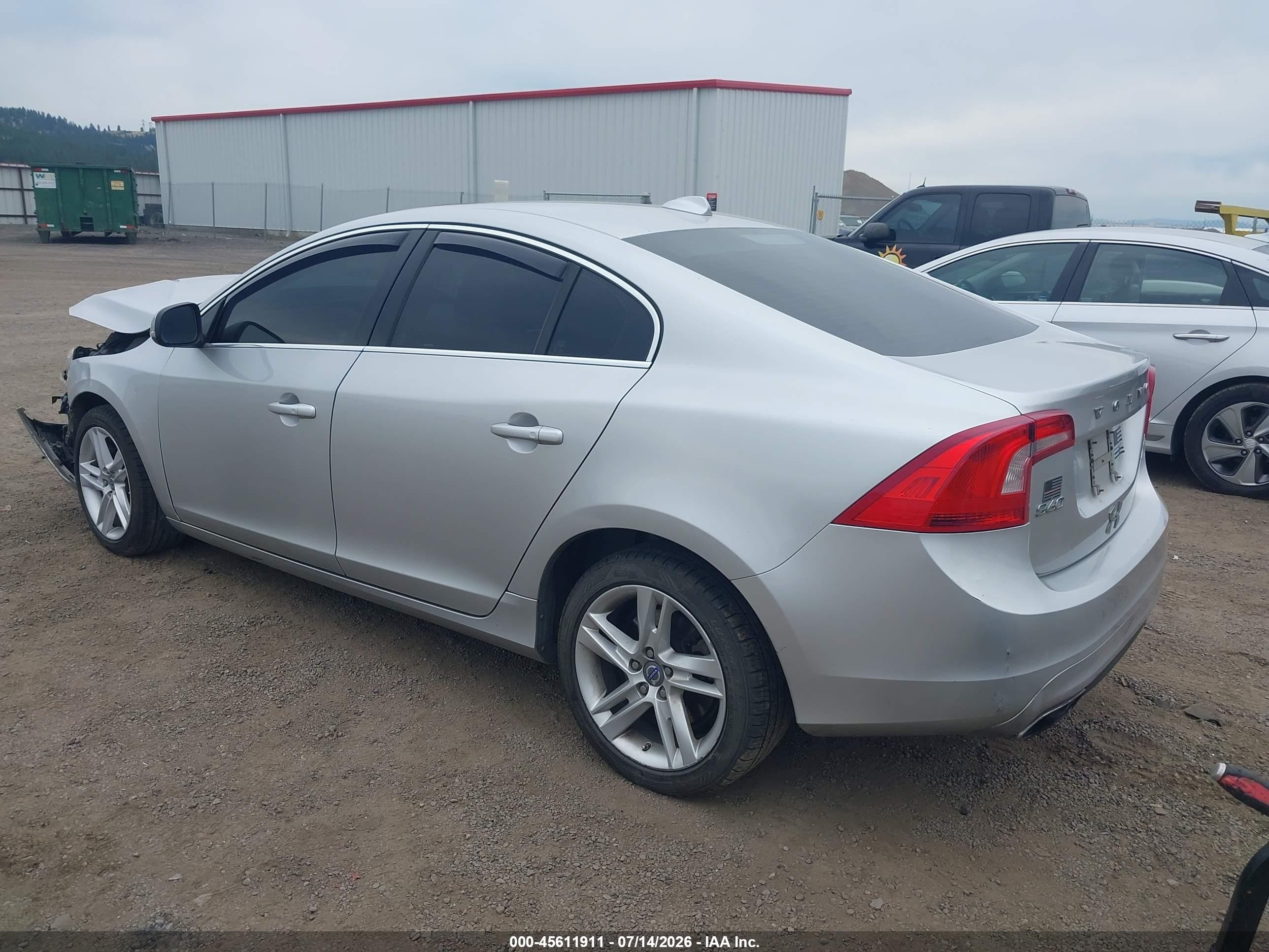 2015 Volvo S60 T5 Premier Silver vin: YV1612TB1F1307237