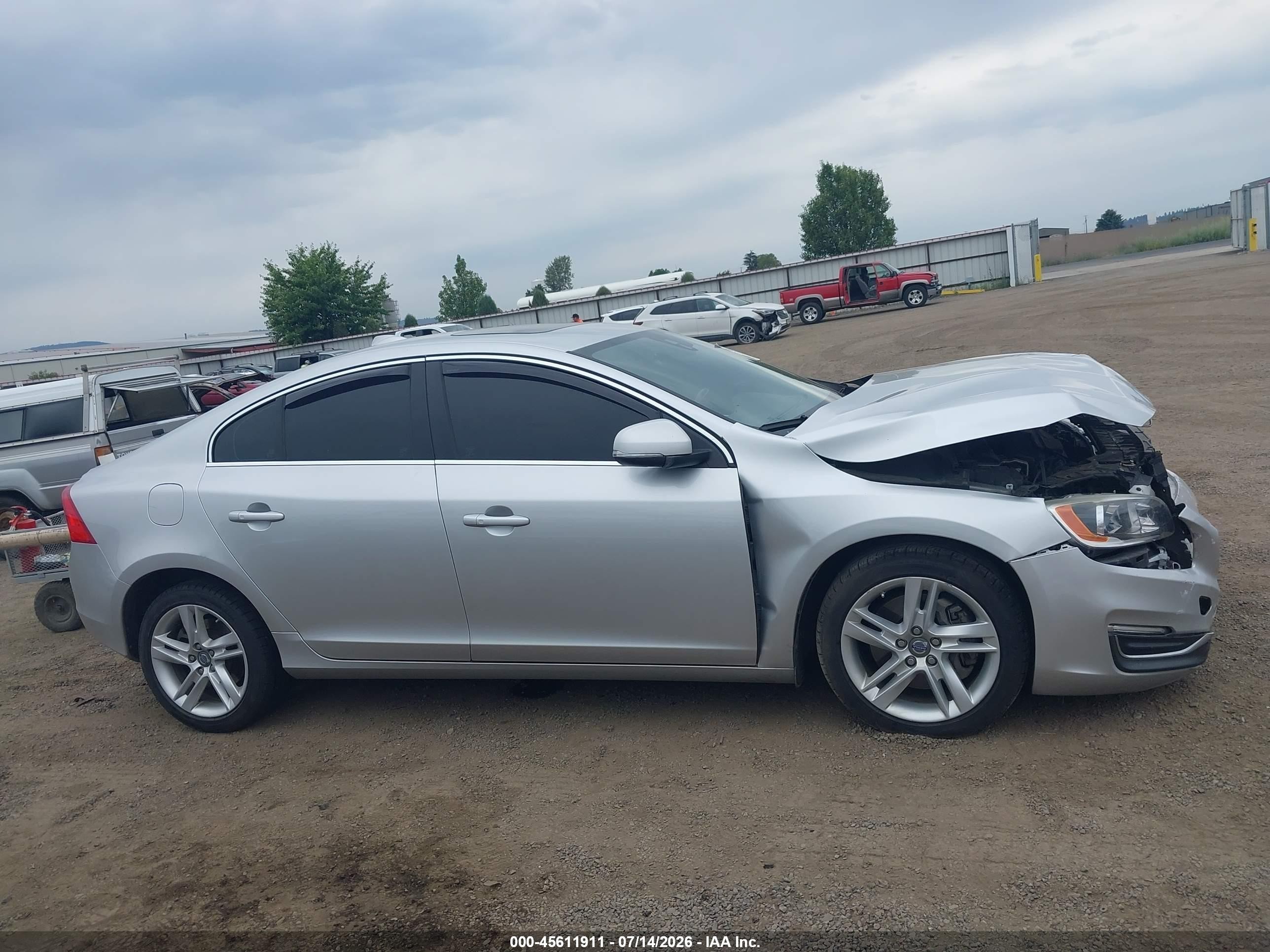 2015 Volvo S60 T5 Premier Silver vin: YV1612TB1F1307237