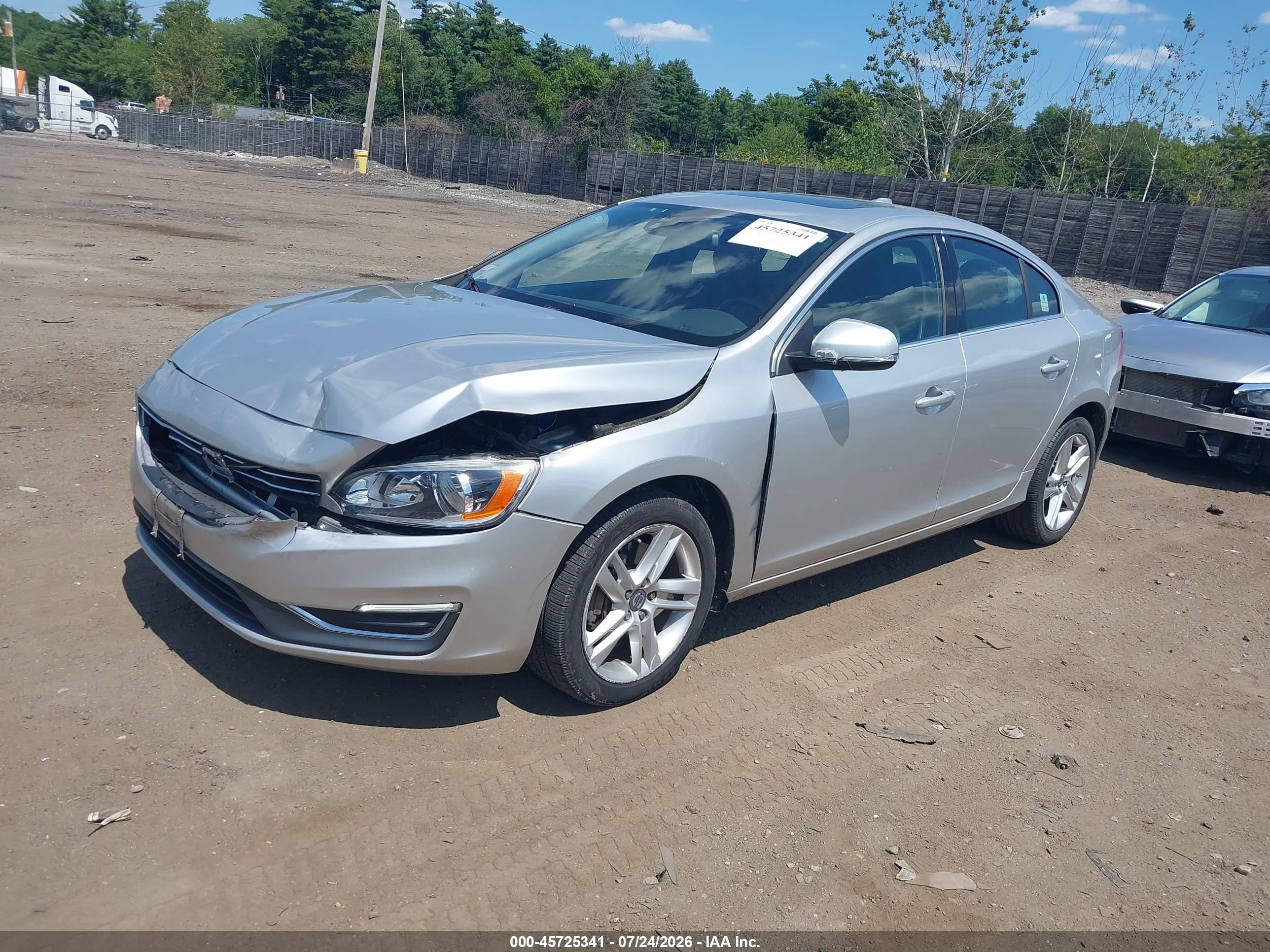 2015 Volvo S60 T5 Premier Серый vin: YV1612TB7F1309011