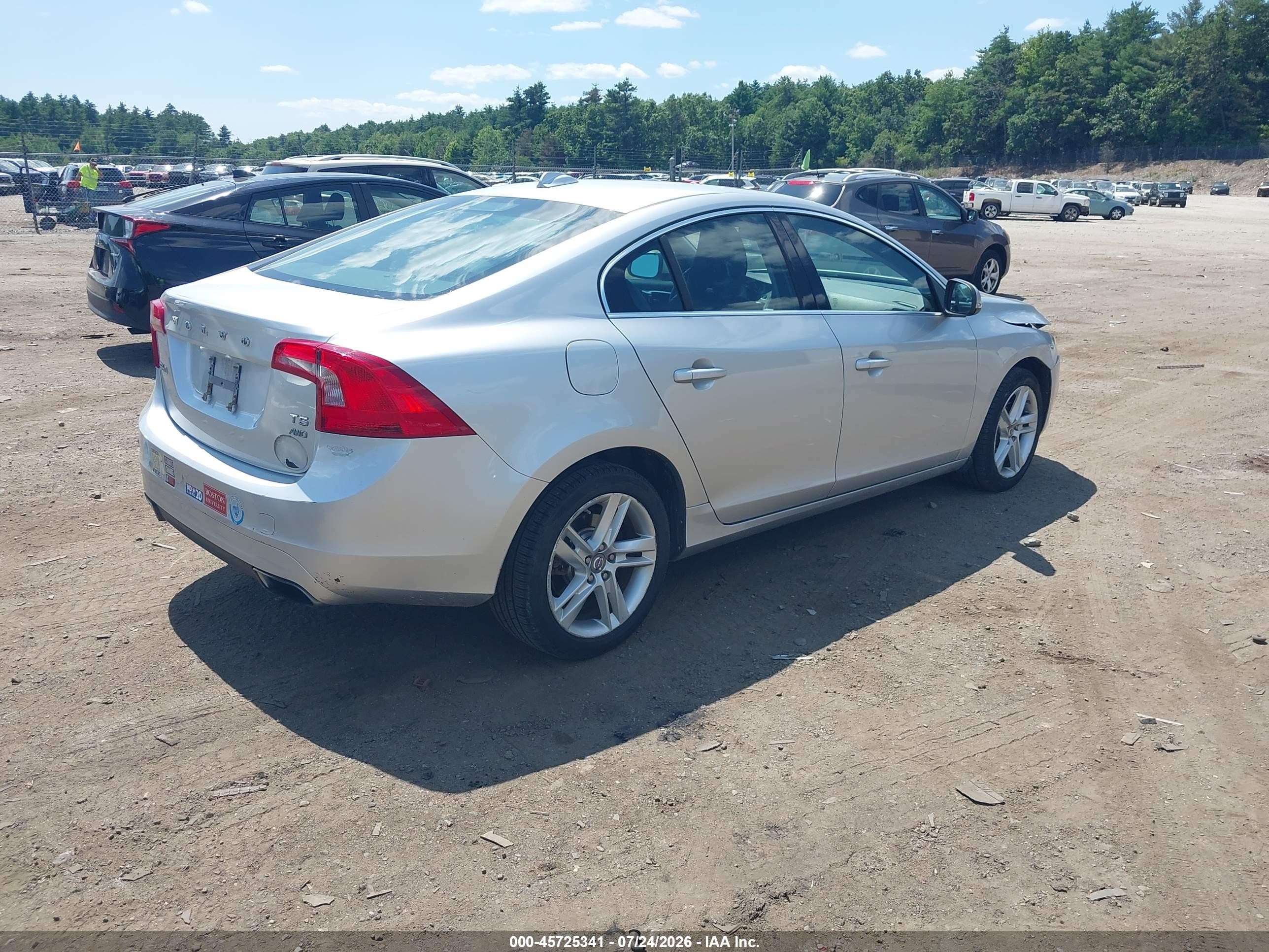 2015 Volvo S60 T5 Premier Серый vin: YV1612TB7F1309011