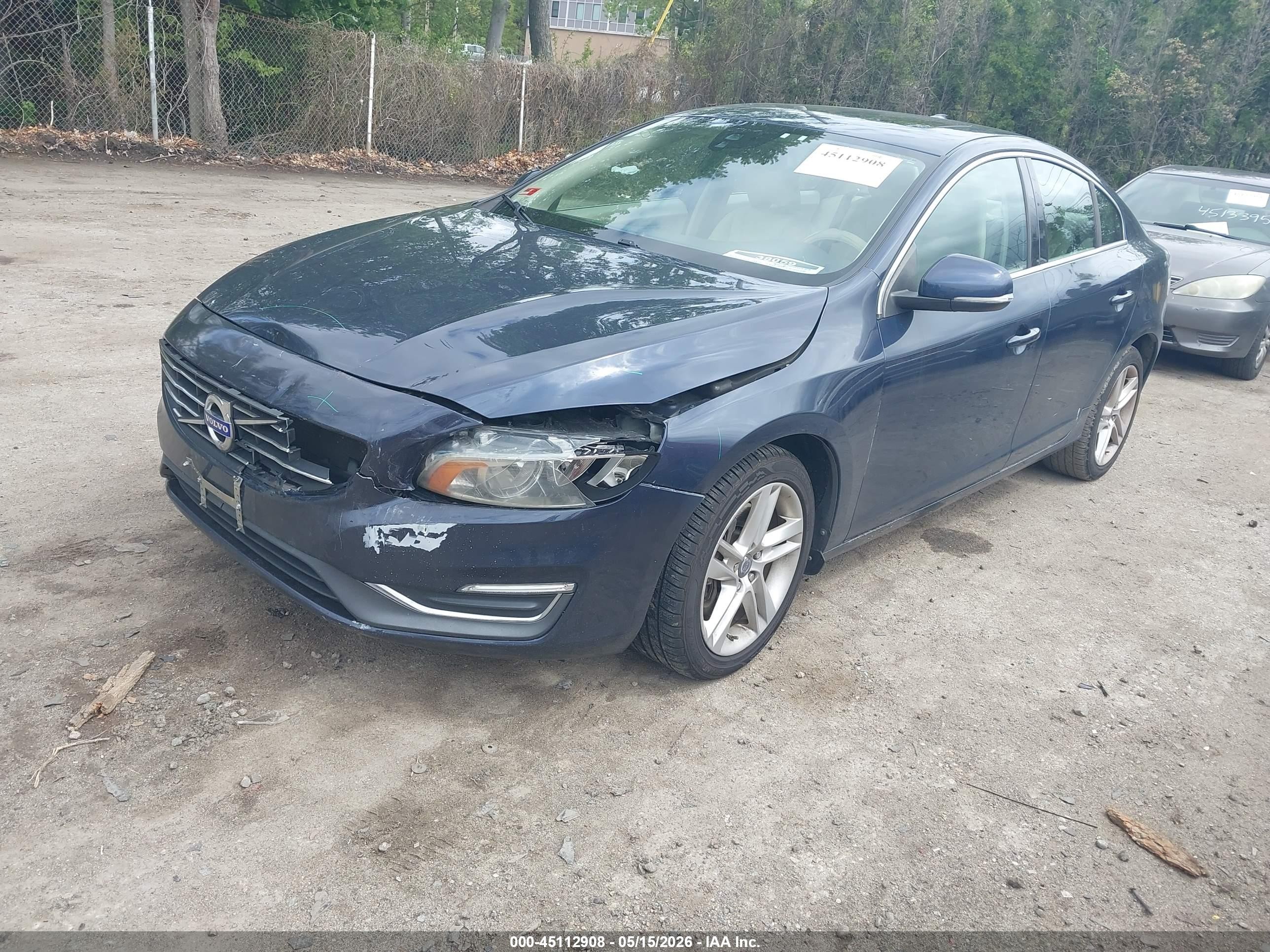 2015 Volvo S60 T5 Premier Blue vin: YV1612TBXF1317894